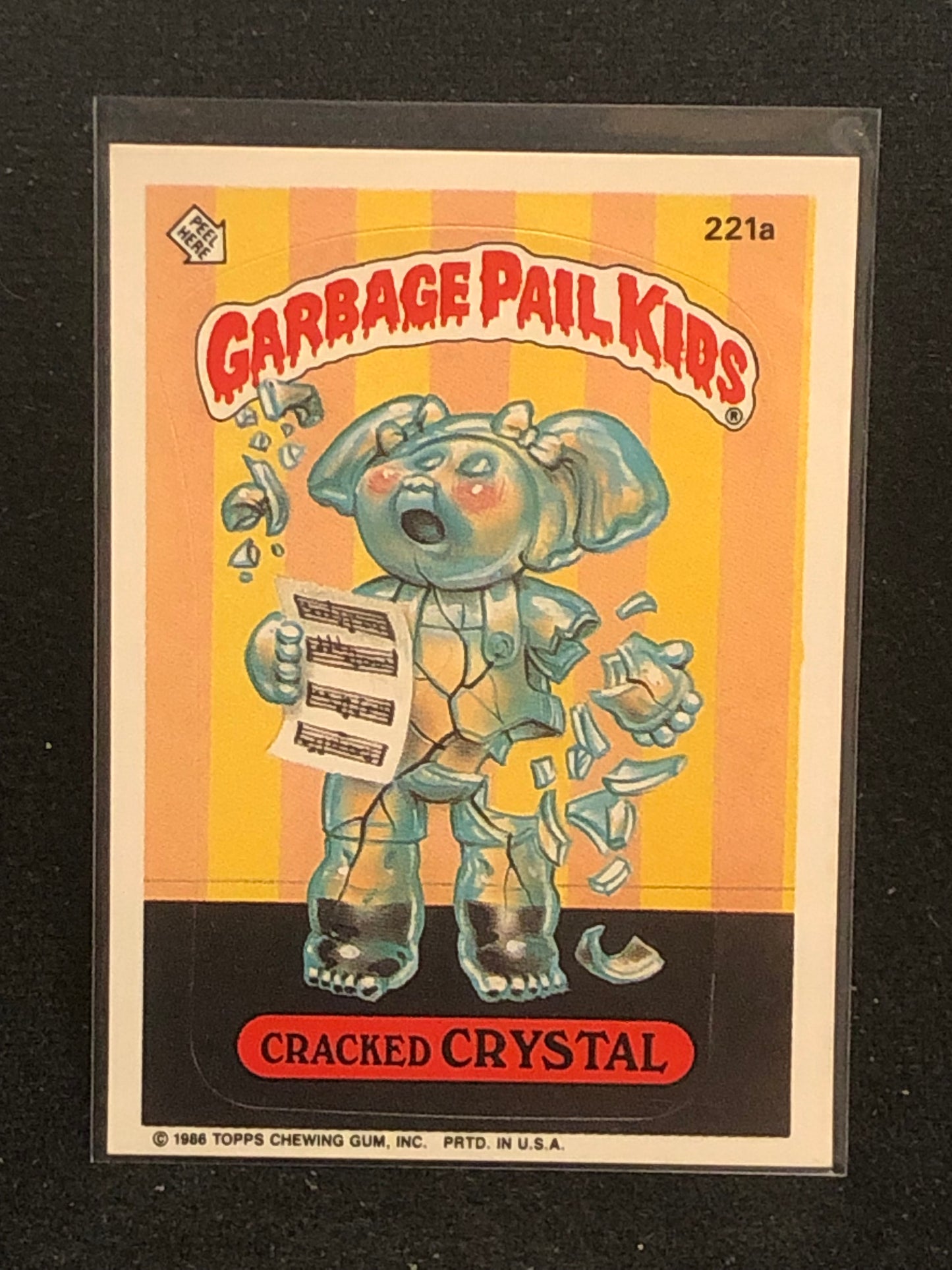 Garbage Pail Kids Original Series 6 (os6) 221a Cracked Crystal