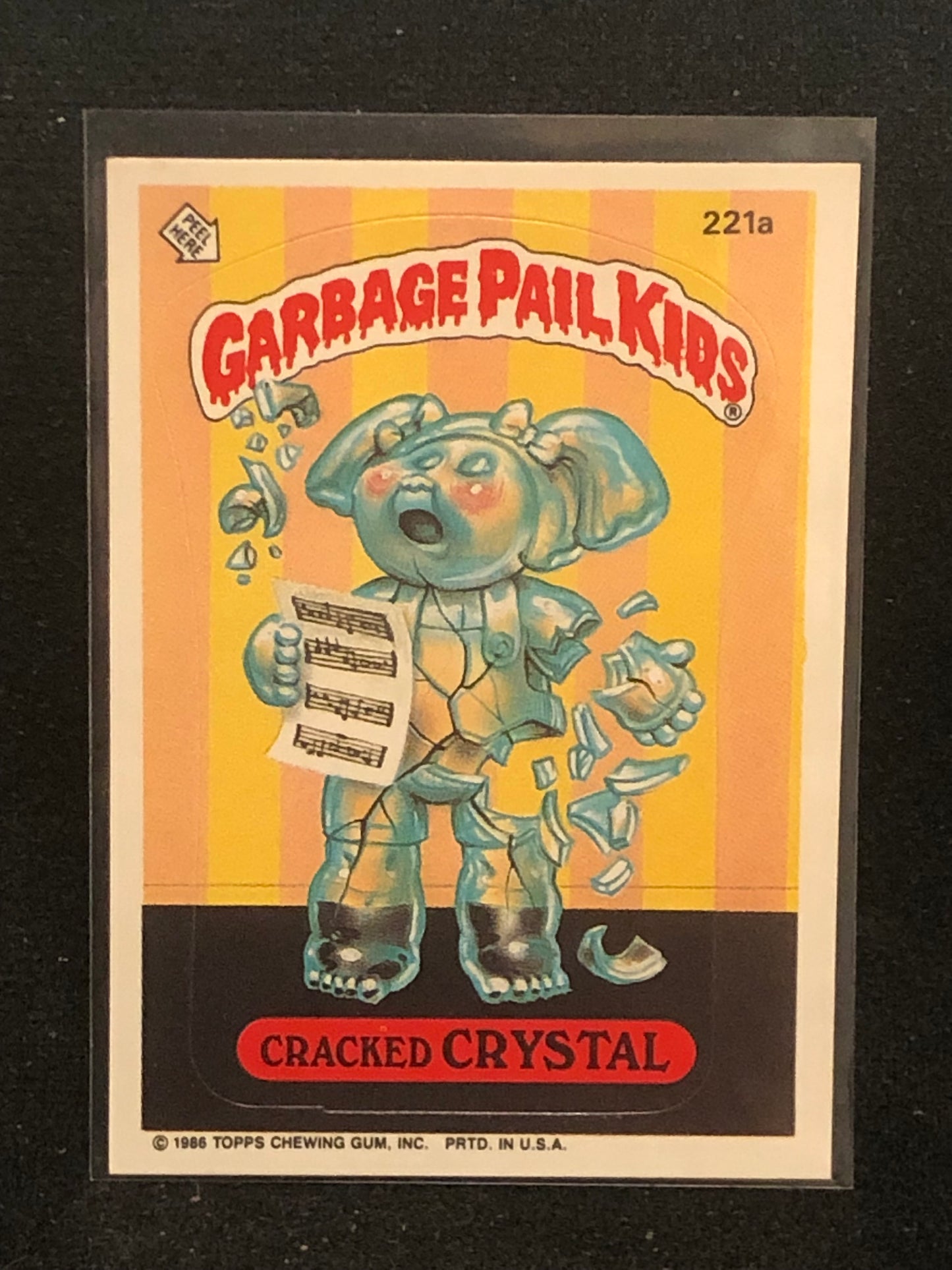 Garbage Pail Kids Original Series 6 (os6) 221a Cracked Crystal