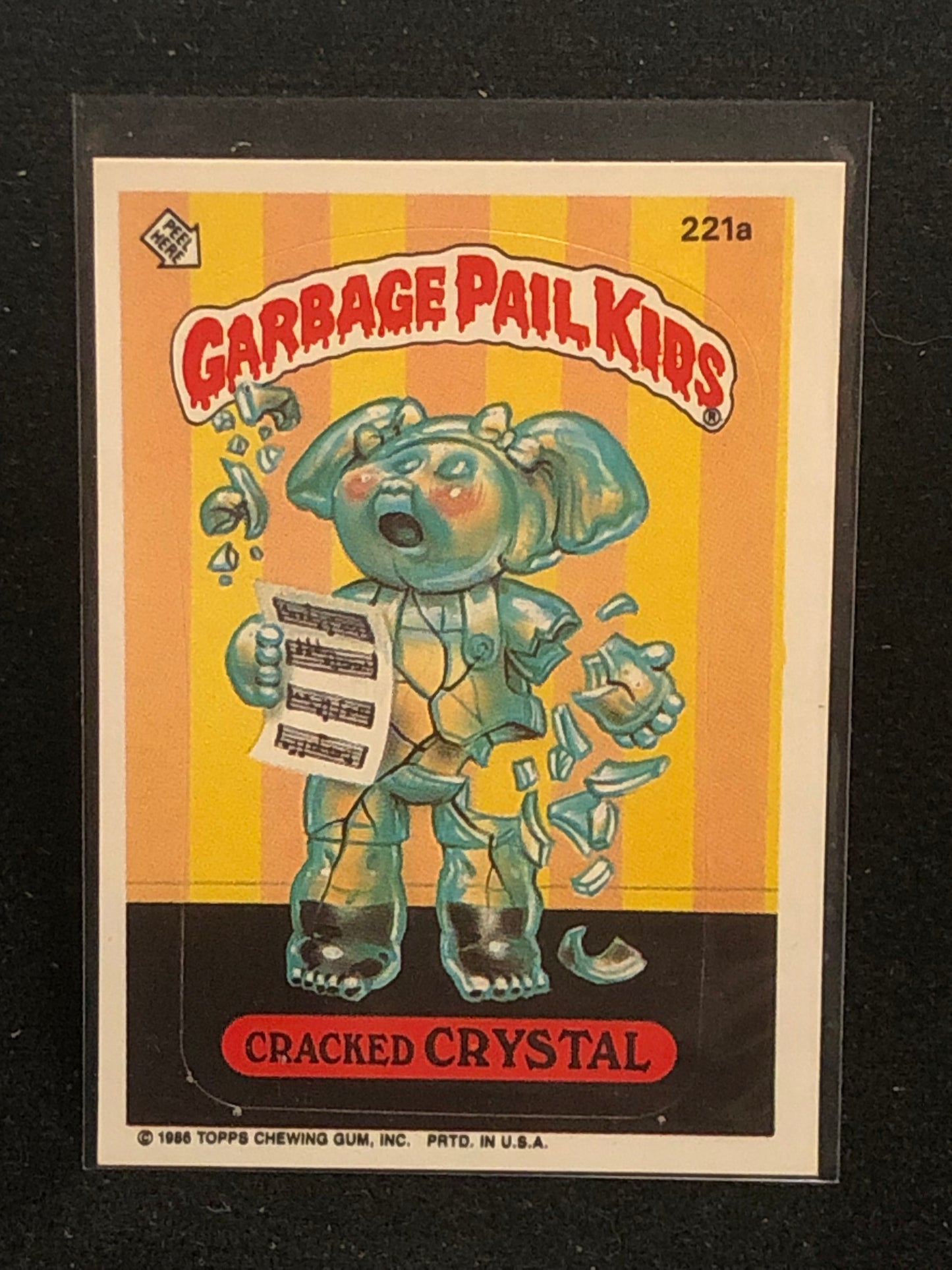 Garbage Pail Kids Original Series 6 (os6) 221a Cracked Crystal