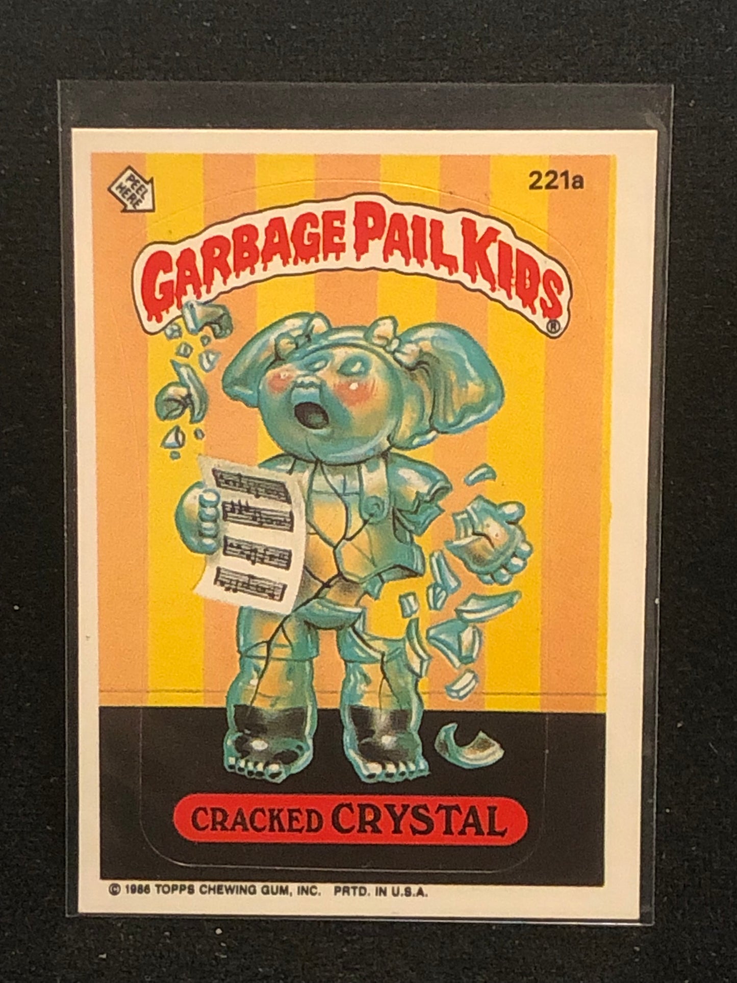 Garbage Pail Kids Original Series 6 (os6) 221a Cracked Crystal