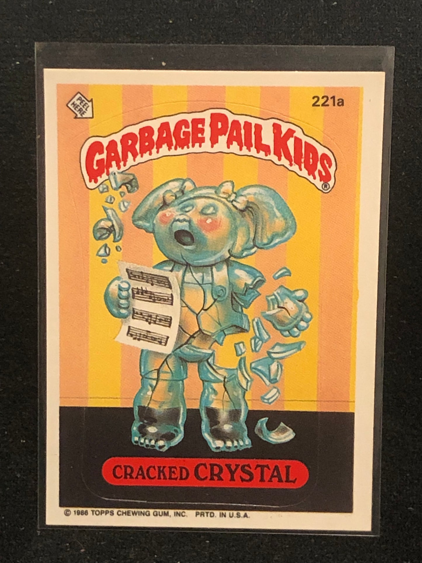 Garbage Pail Kids Original Series 6 (os6) 221a Cracked Crystal