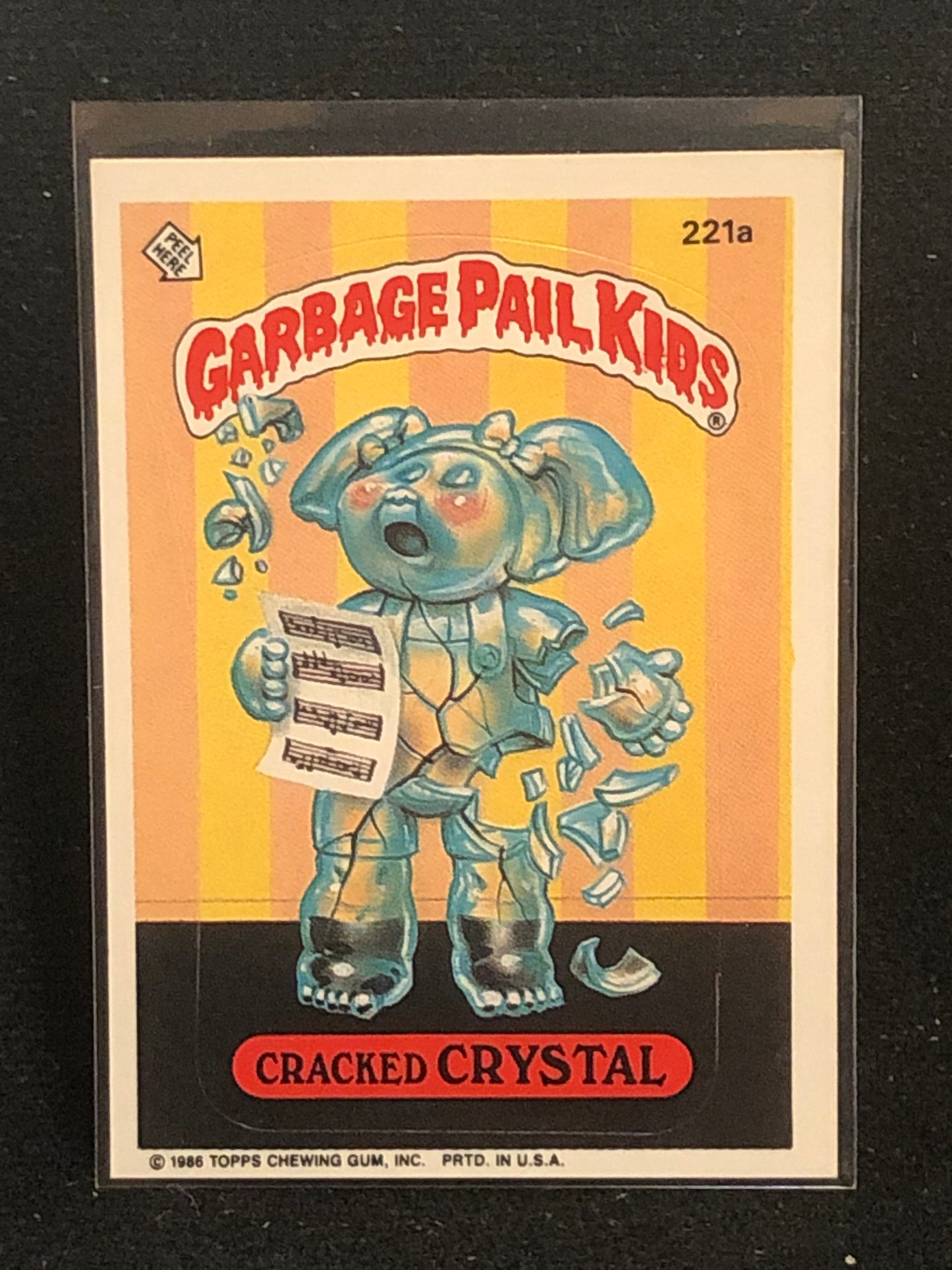 Garbage Pail Kids Original Series 6 (os6) 221a Cracked Crystal