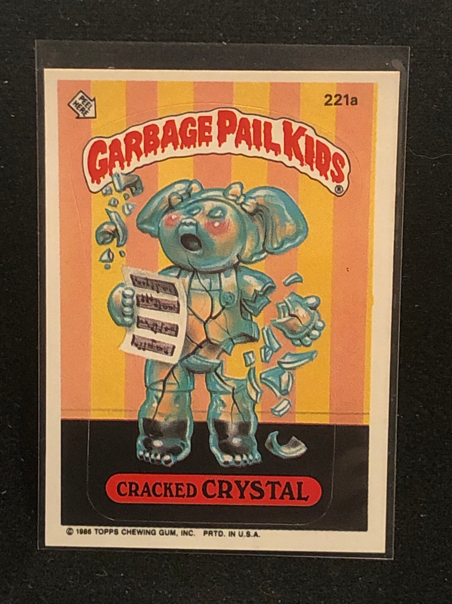 Garbage Pail Kids Original Series 6 (os6) 221a Cracked Crystal