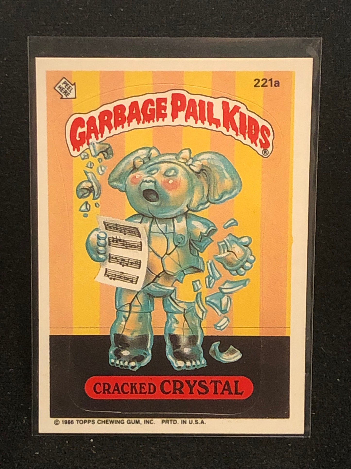 Garbage Pail Kids Original Series 6 (os6) 221a Cracked Crystal