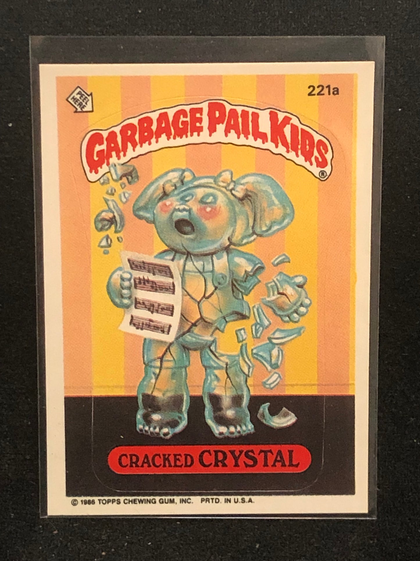 Garbage Pail Kids Original Series 6 (os6) 221a Cracked Crystal