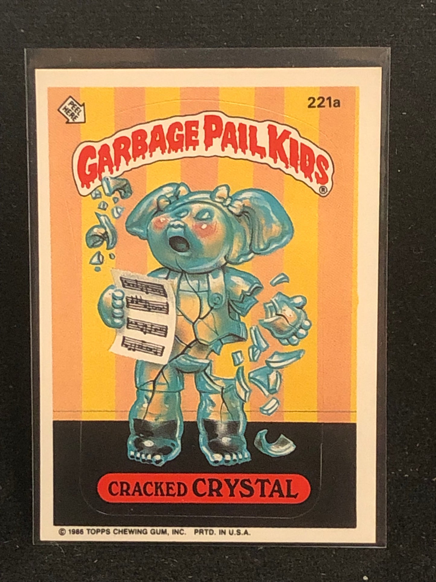 Garbage Pail Kids Original Series 6 (os6) 221a Cracked Crystal