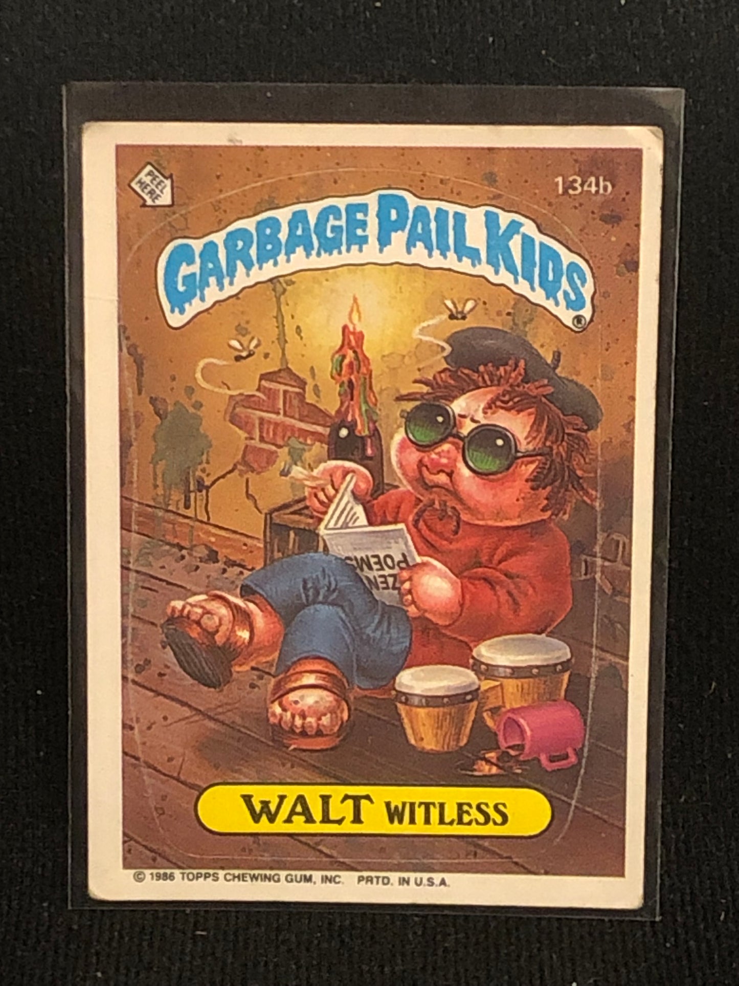 Garbage Pail Kids Original Series 4 (os4) 134b Walt Witless