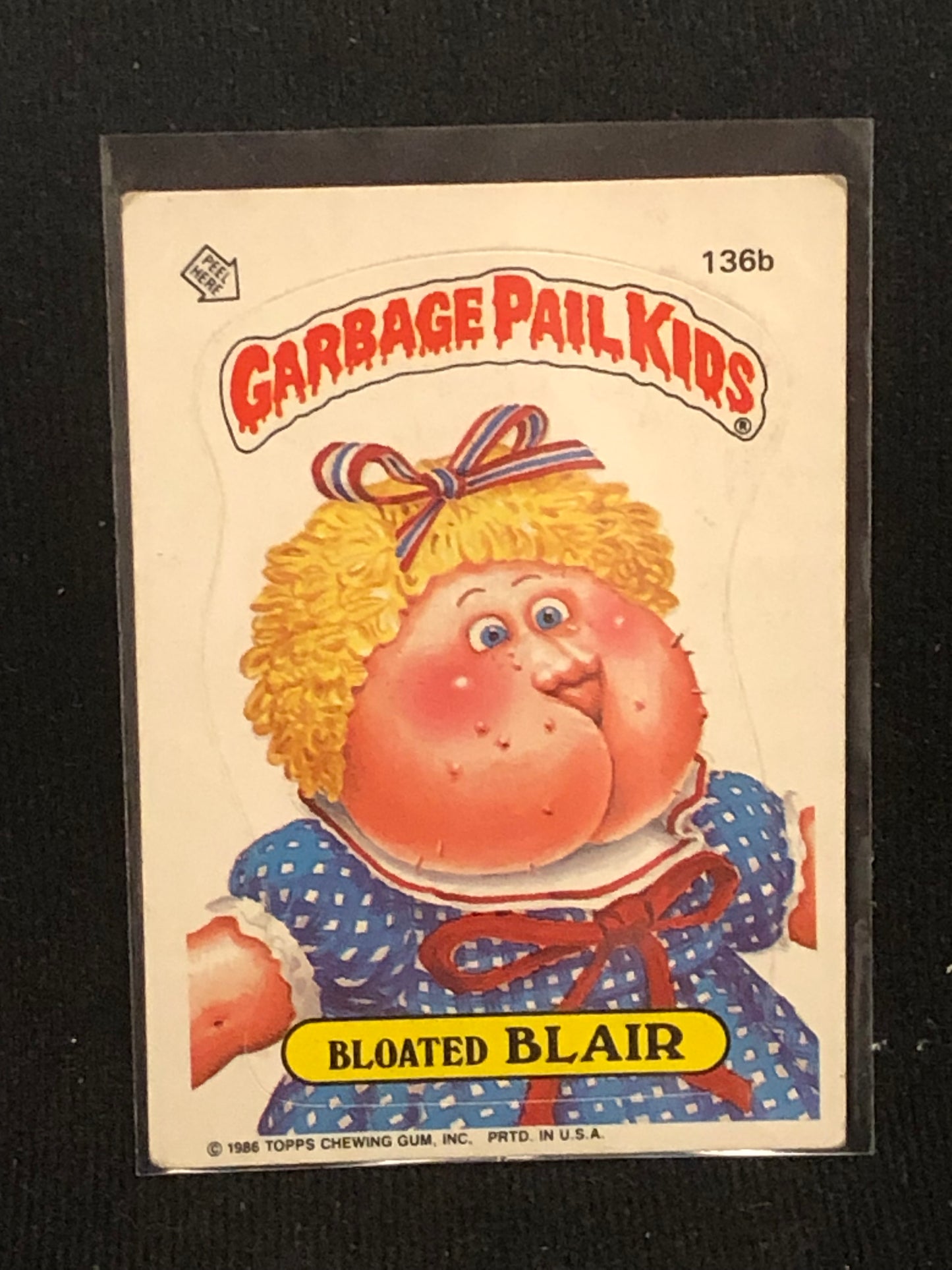 Garbage Pail Kids Original Series 4 (os4) 136b Bloated Blair