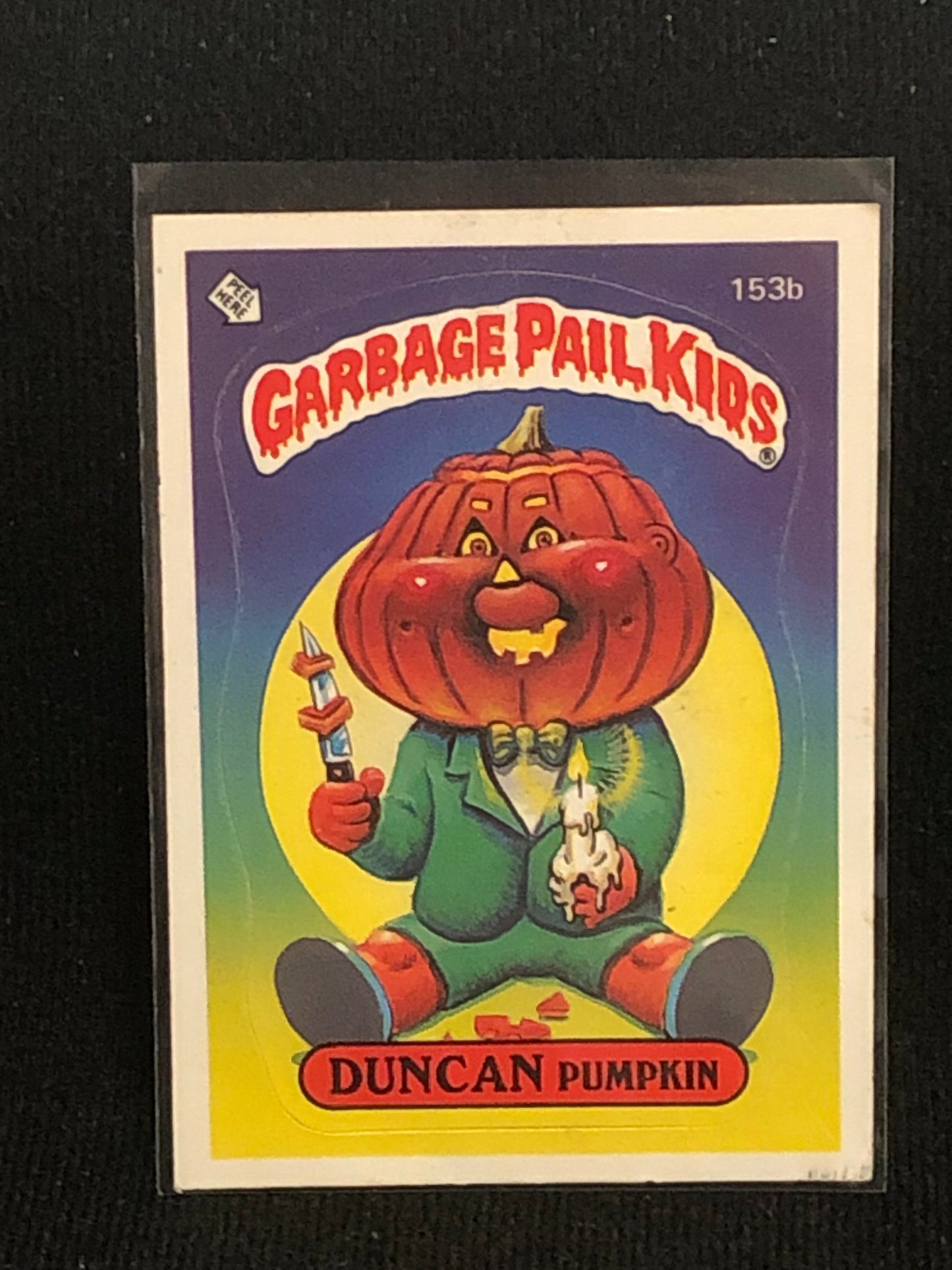 Garbage Pail Kids Original Series 4 (os4) 153b Duncan Pumpkin