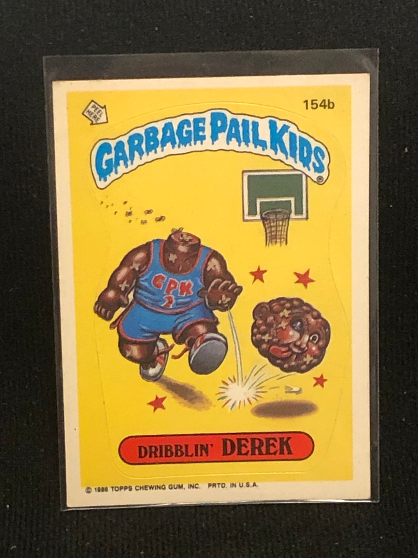 Garbage Pail Kids Original Series 4 (os4) 154b Dribblin Derek