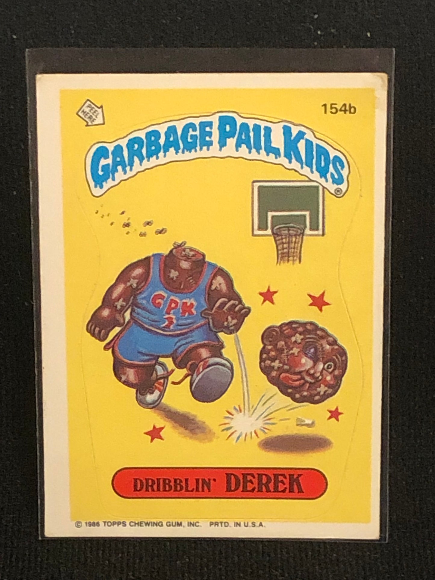 Garbage Pail Kids Original Series 4 (os4) 154b Dribblin Derek