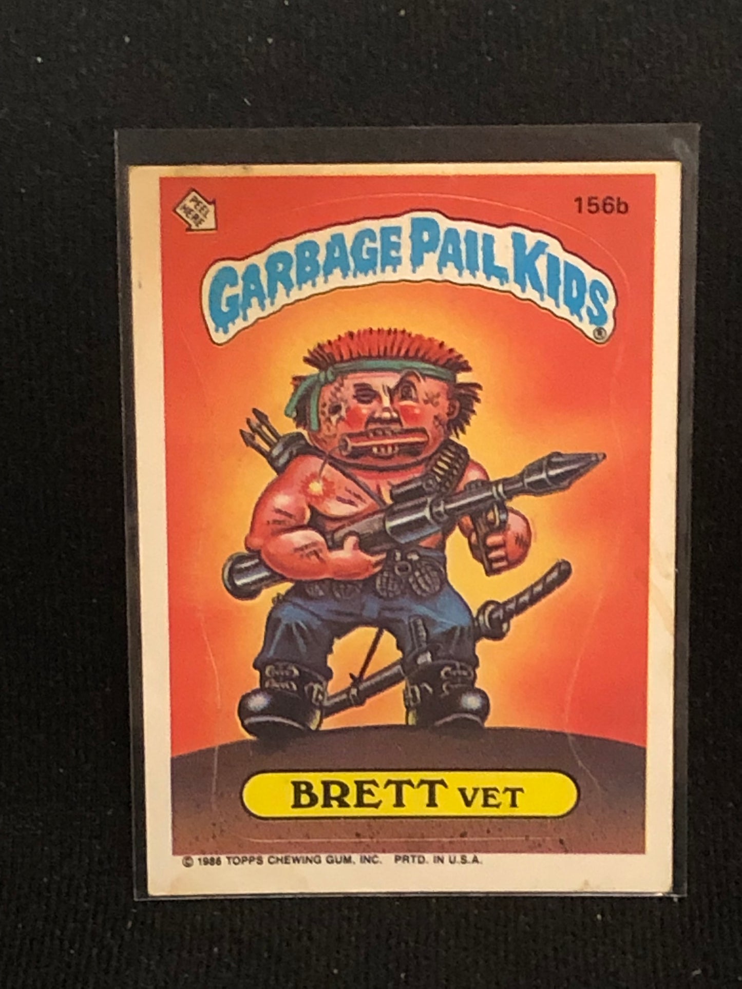 Garbage Pail Kids Original Series 4 (os4) 156b Brett Vet