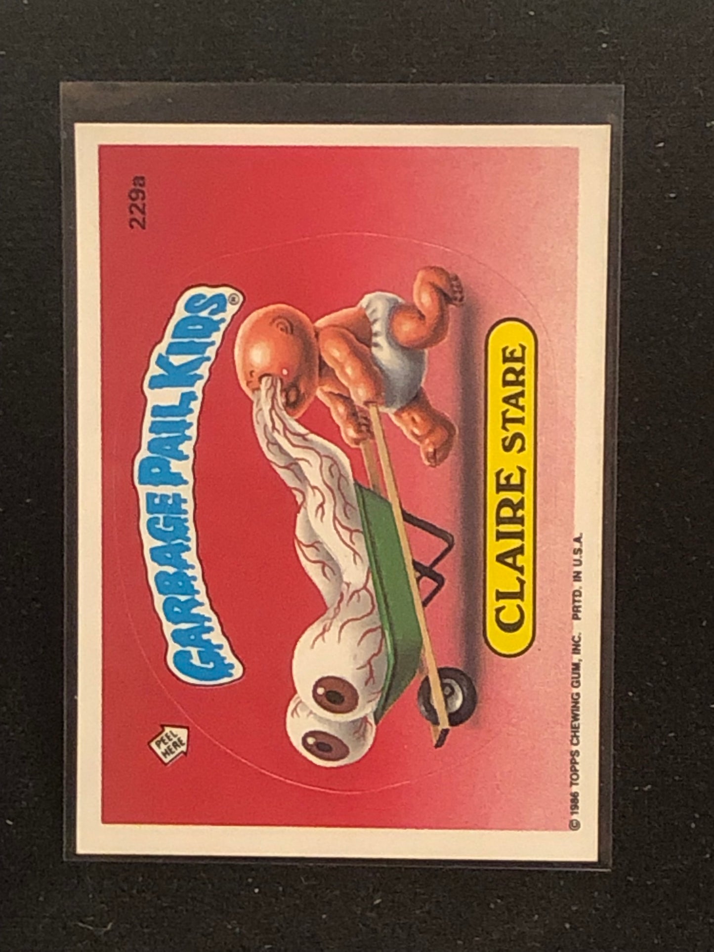 Garbage Pail Kids Original Series 6 (os6) 229a Claire Stare