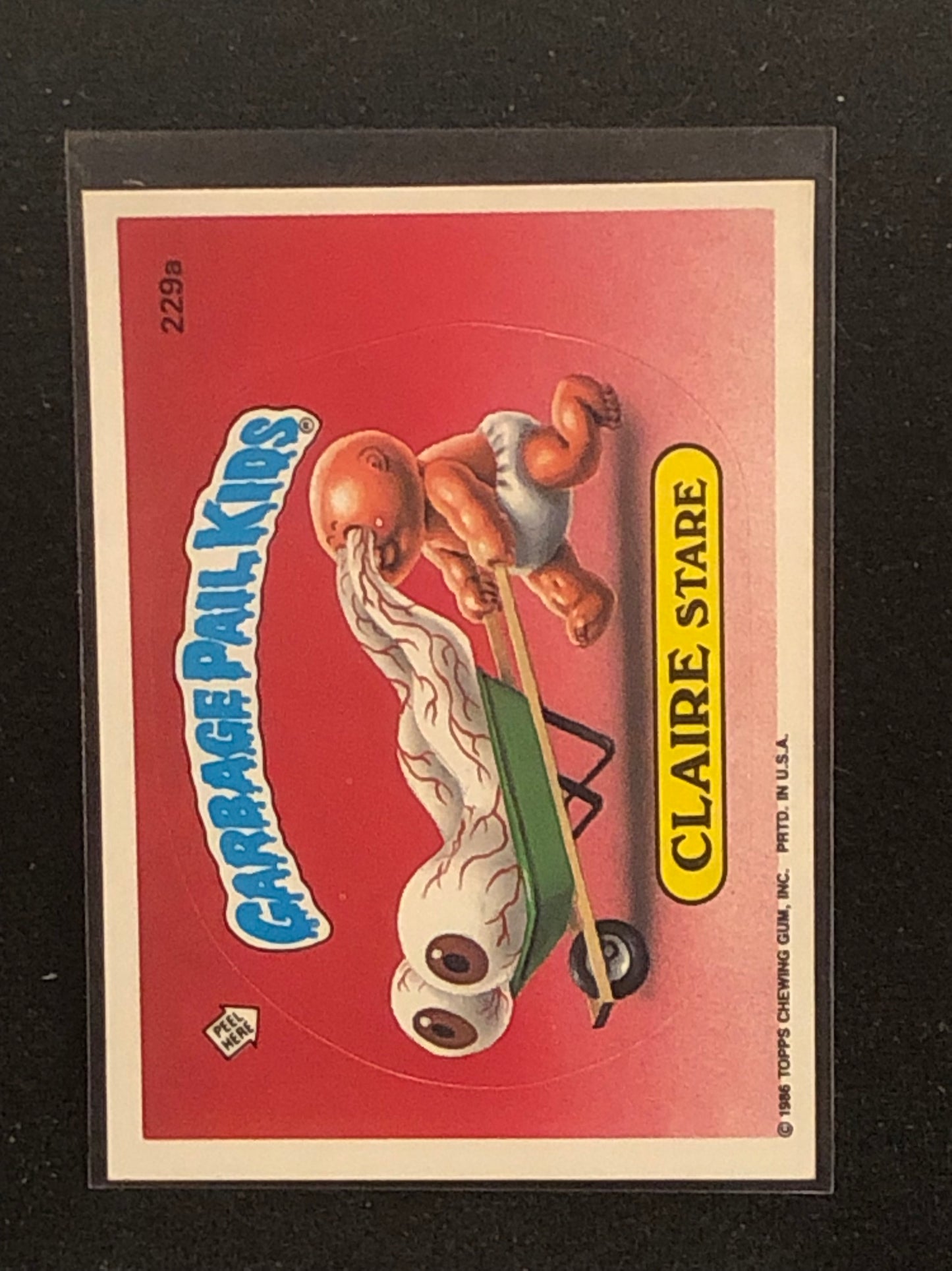 Garbage Pail Kids Original Series 6 (os6) 229a Claire Stare