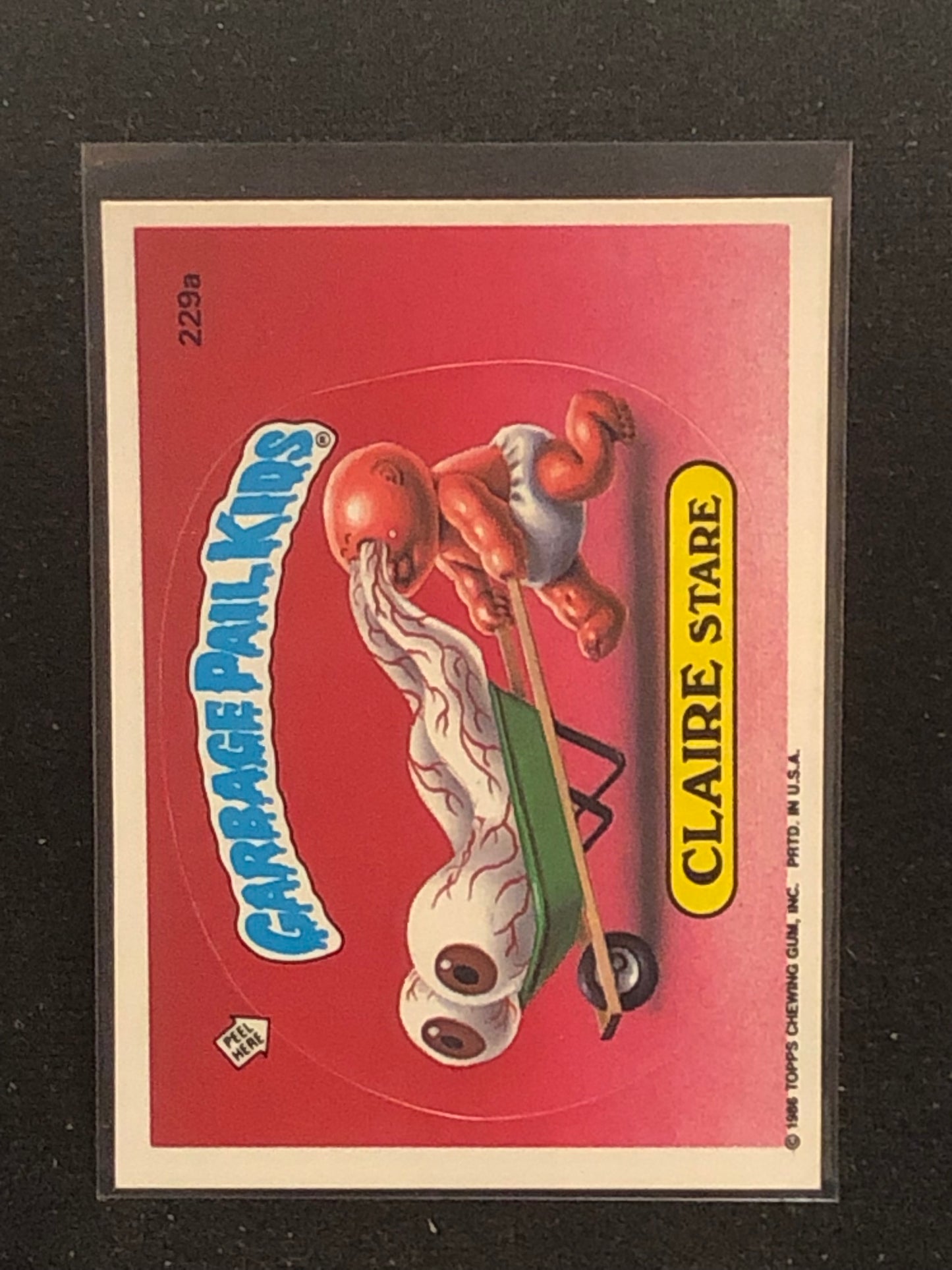 Garbage Pail Kids Original Series 6 (os6) 229a Claire Stare