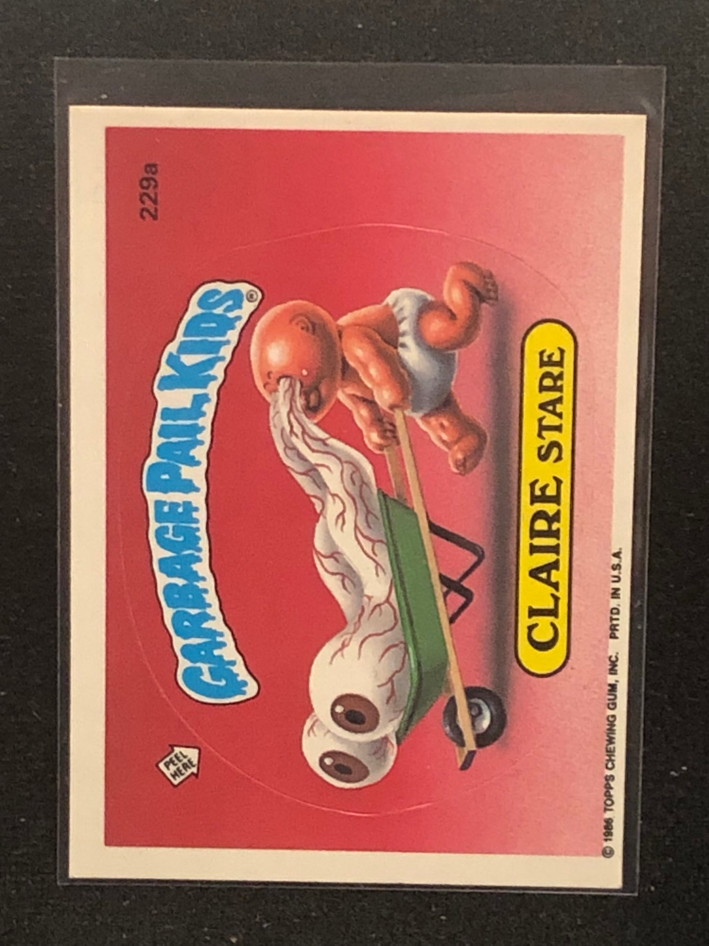 Garbage Pail Kids Original Series 6 (os6) 229a Claire Stare