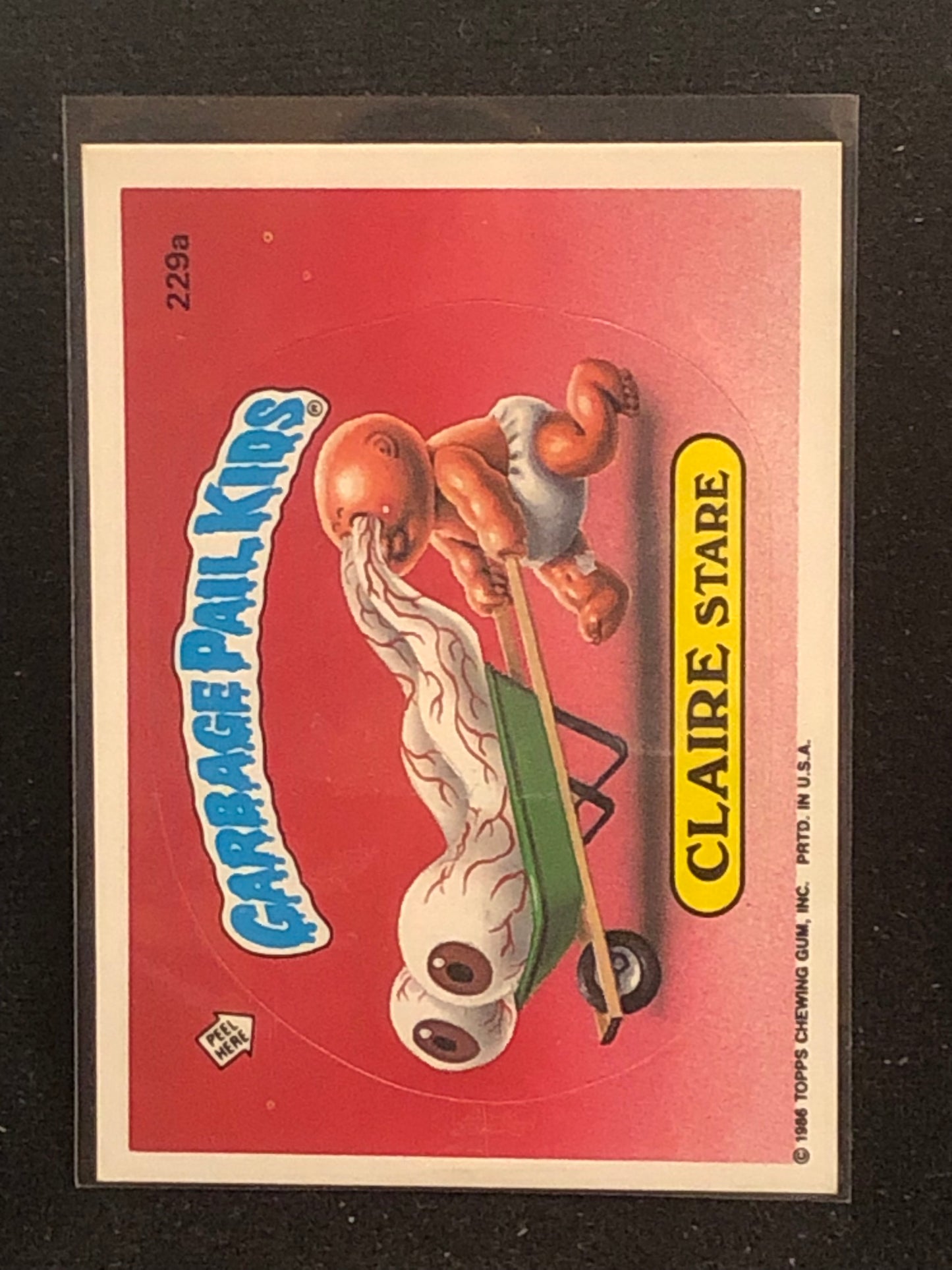 Garbage Pail Kids Original Series 6 (os6) 229a Claire Stare