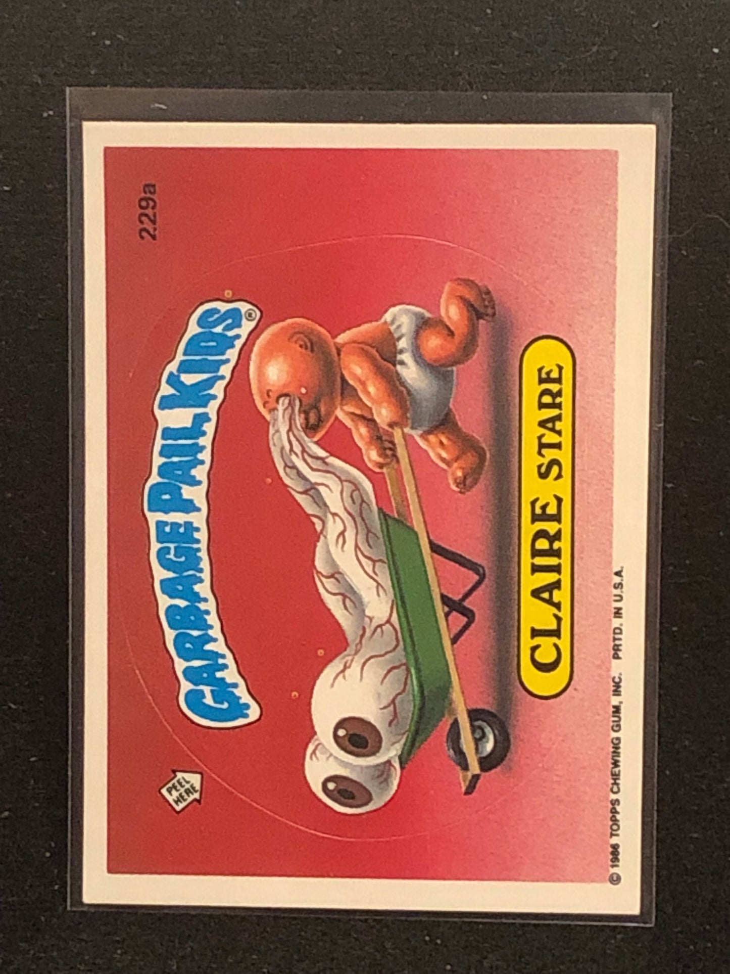 Garbage Pail Kids Original Series 6 (os6) 229a Claire Stare