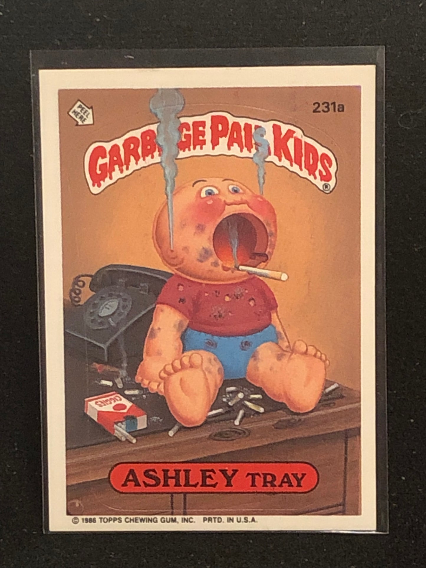 Garbage Pail Kids Original Series 6 (os6) 231a Ashley Tray