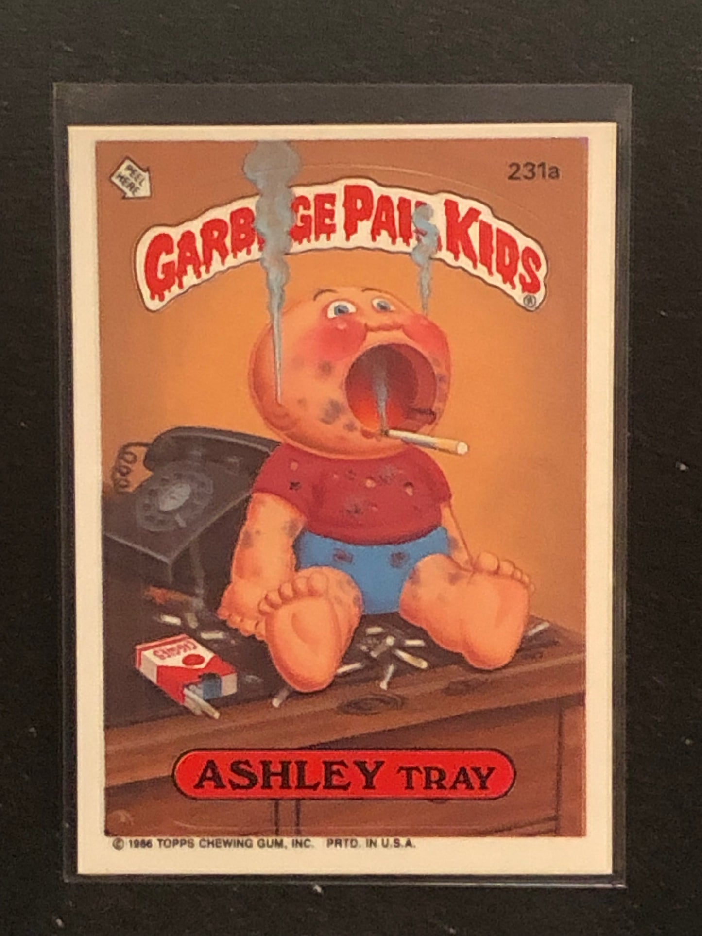 Garbage Pail Kids Original Series 6 (os6) 231a Ashley Tray