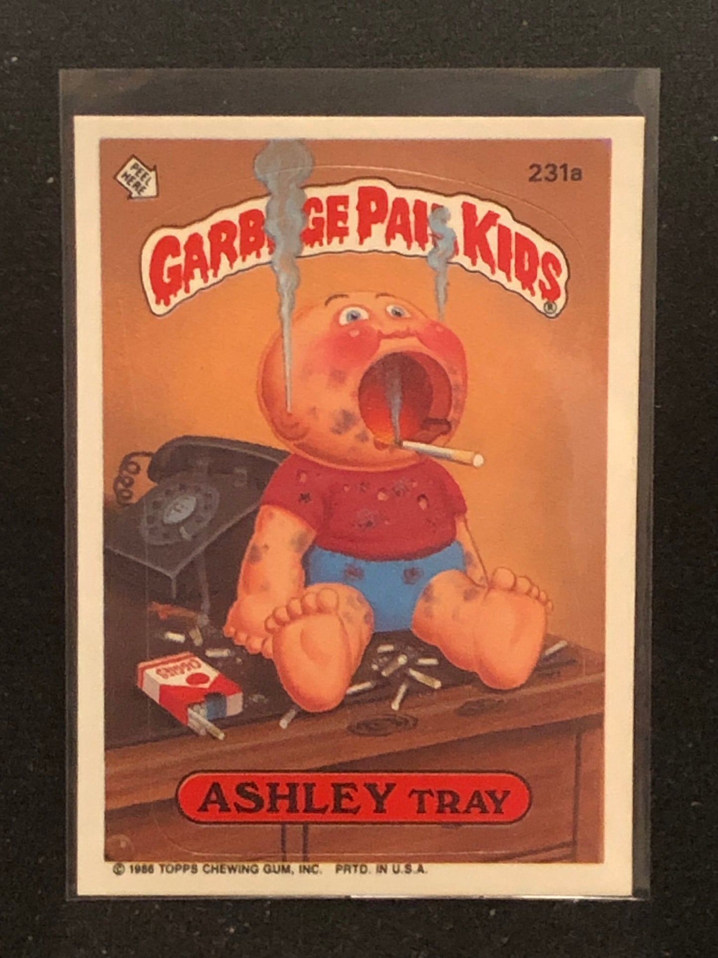 Garbage Pail Kids Original Series 6 (os6) 231a Ashley Tray