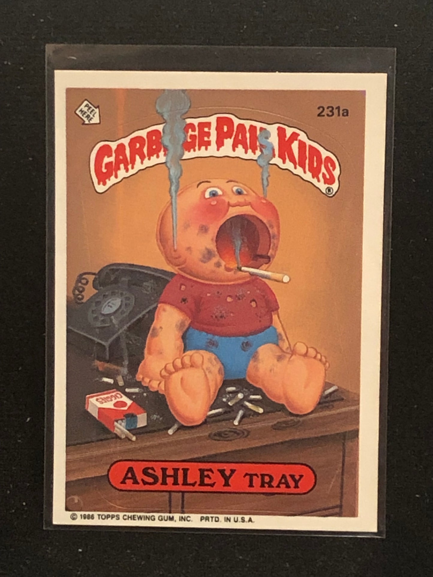 Garbage Pail Kids Original Series 6 (os6) 231a Ashley Tray