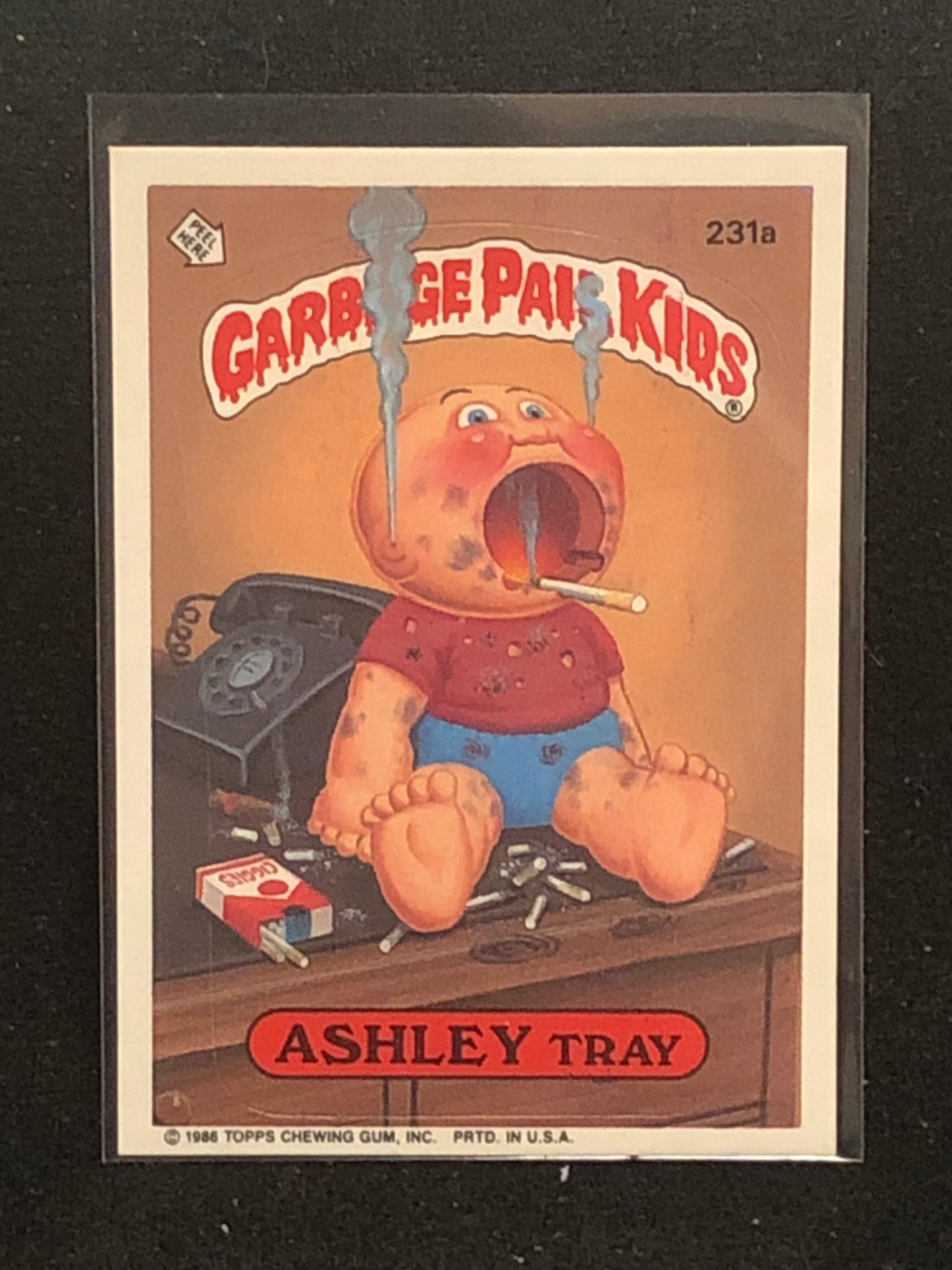 Garbage Pail Kids Original Series 6 (os6) 231a Ashley Tray