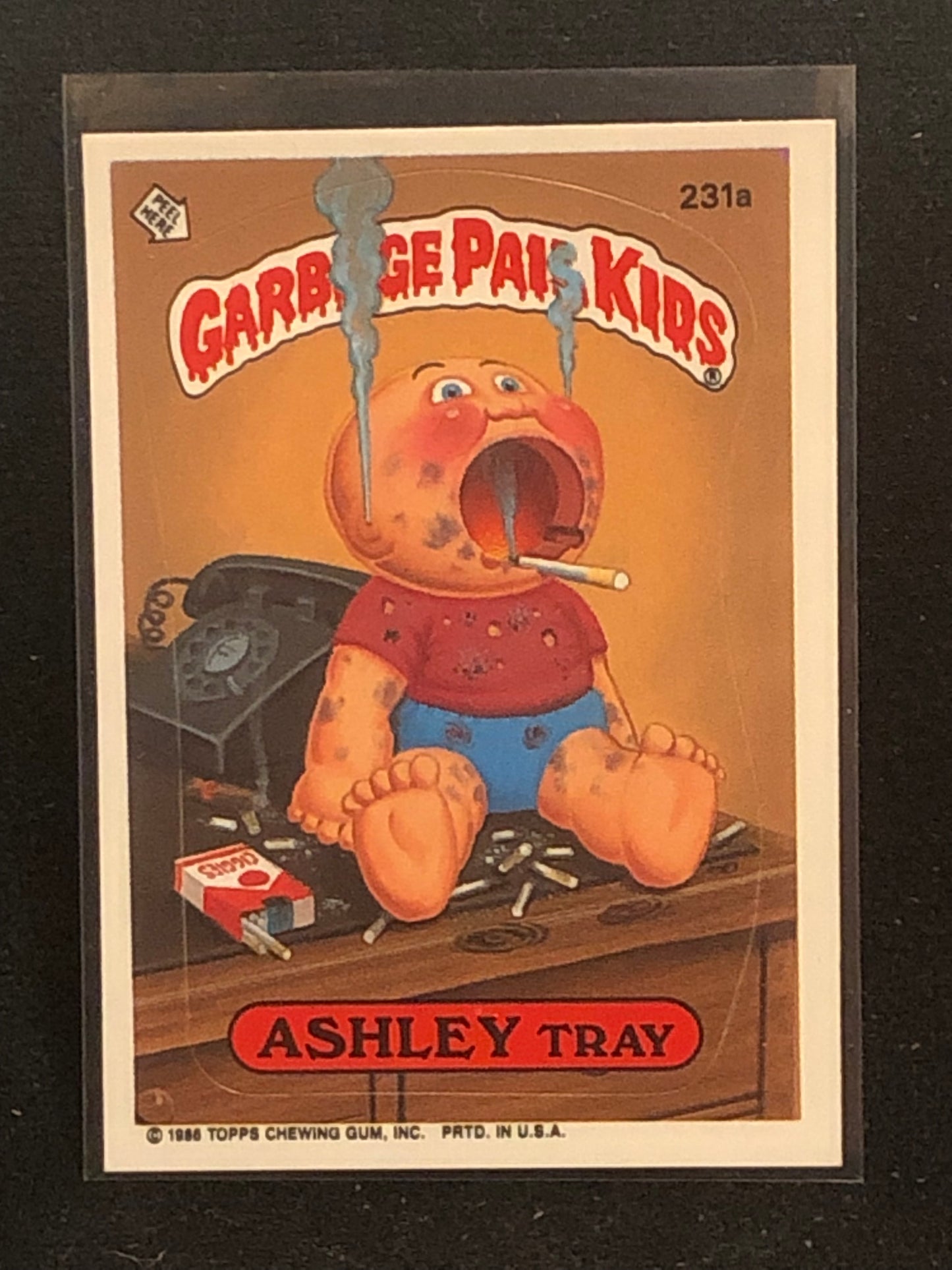 Garbage Pail Kids Original Series 6 (os6) 231a Ashley Tray