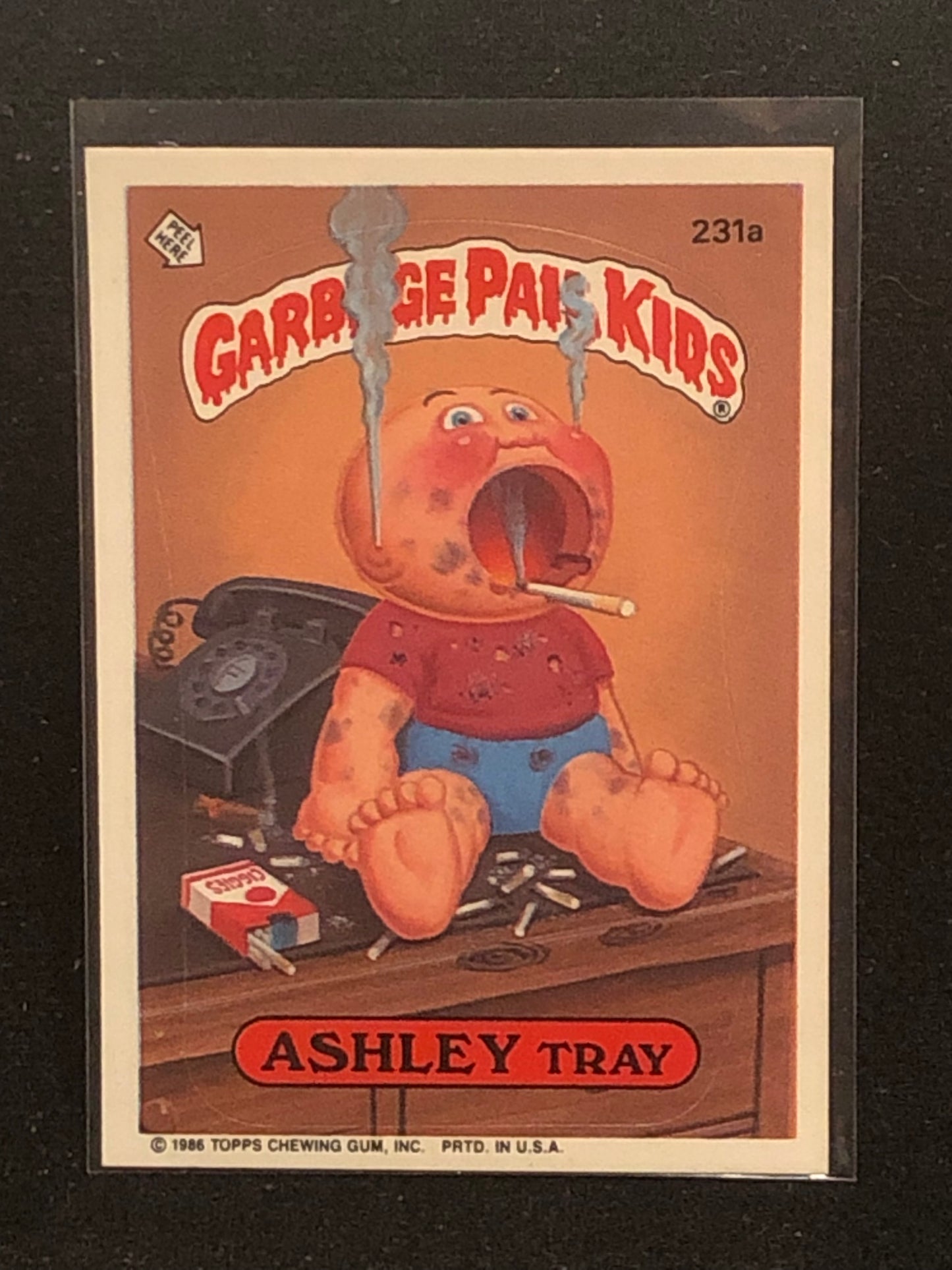 Garbage Pail Kids Original Series 6 (os6) 231a Ashley Tray