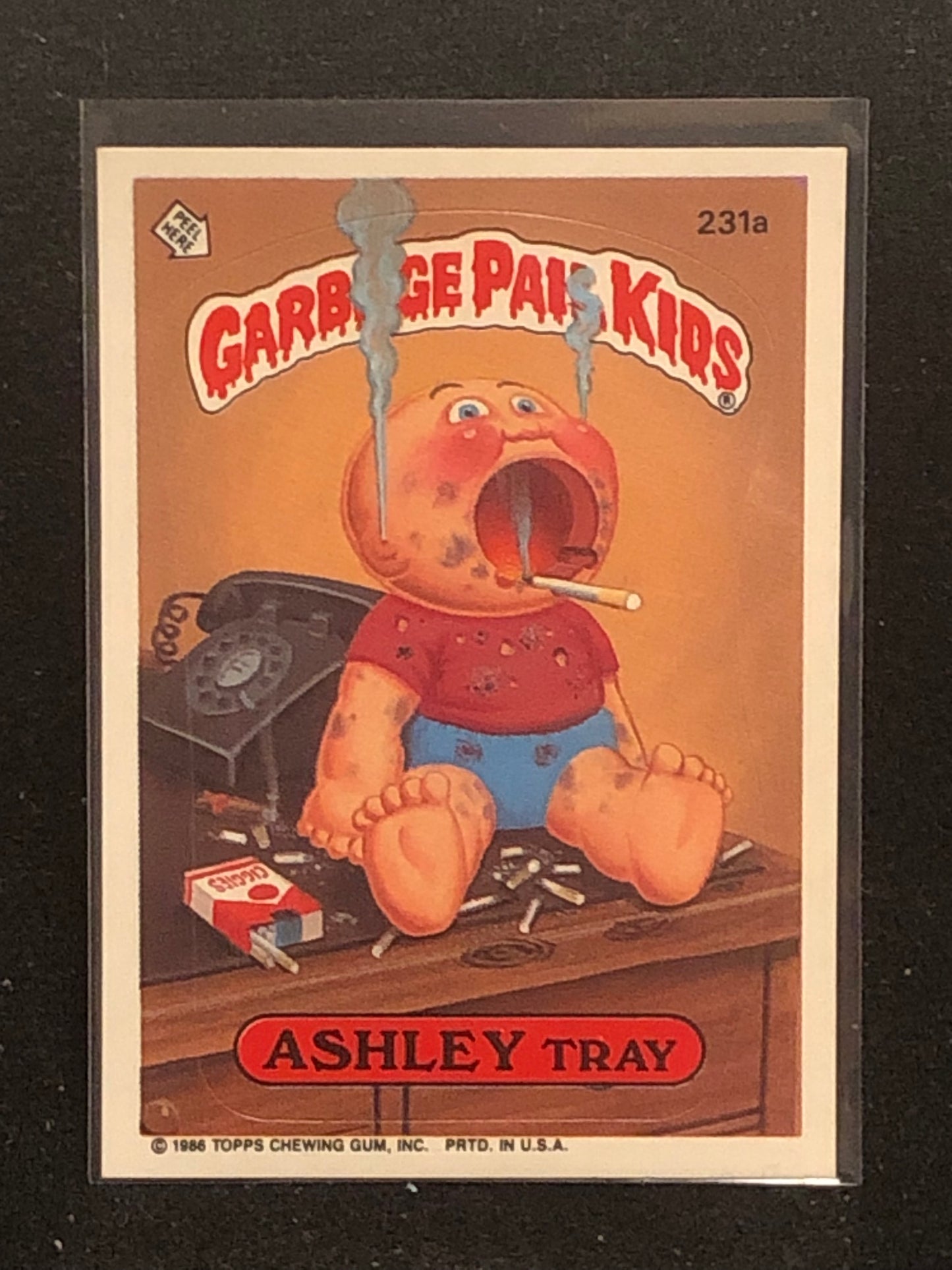 Garbage Pail Kids Original Series 6 (os6) 231a Ashley Tray