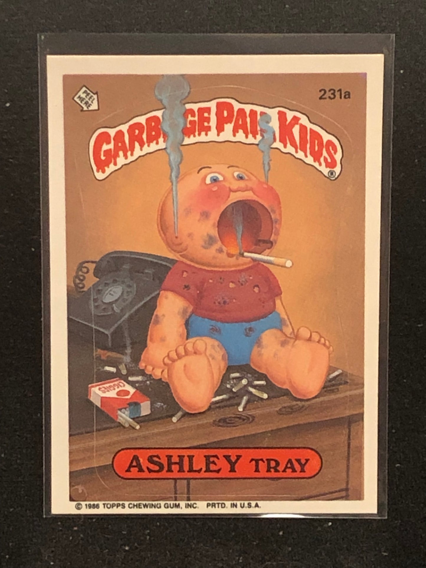 Garbage Pail Kids Original Series 6 (os6) 231a Ashley Tray