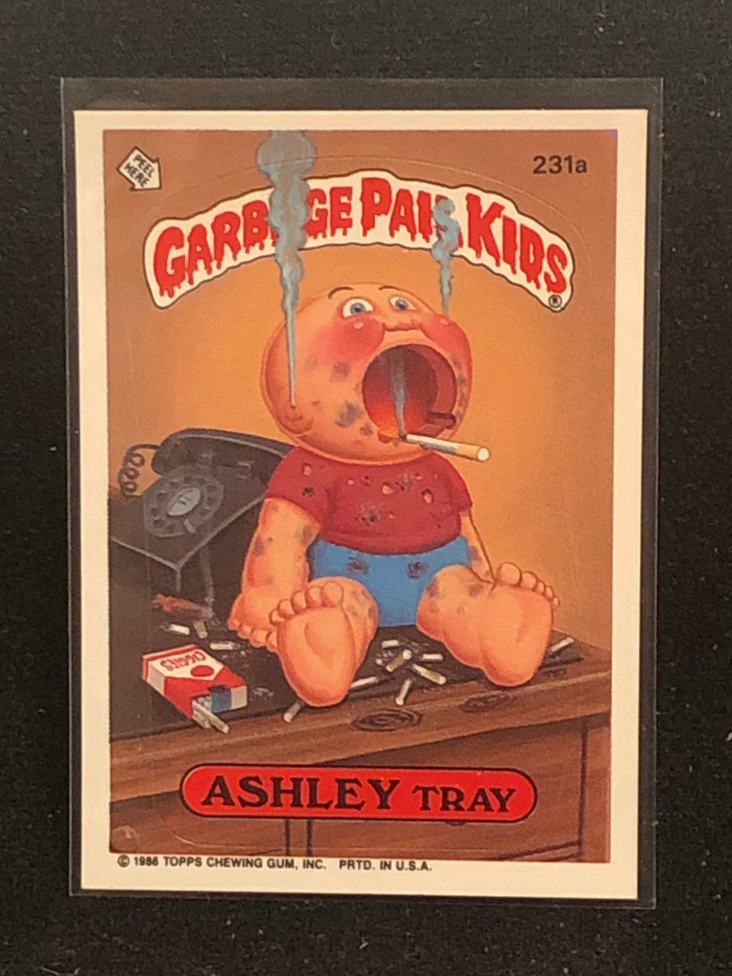 Garbage Pail Kids Original Series 6 (os6) 231a Ashley Tray