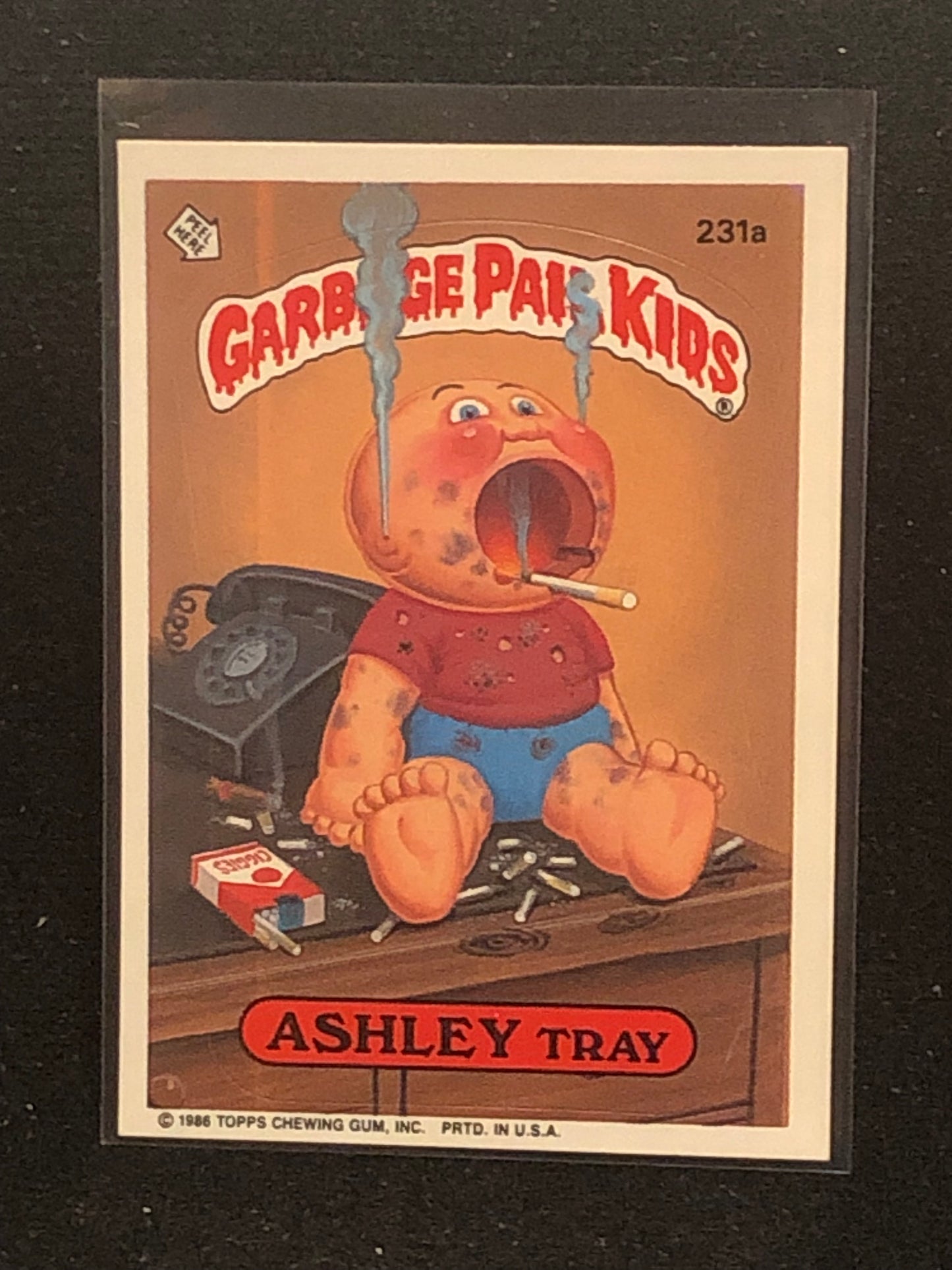 Garbage Pail Kids Original Series 6 (os6) 231a Ashley Tray