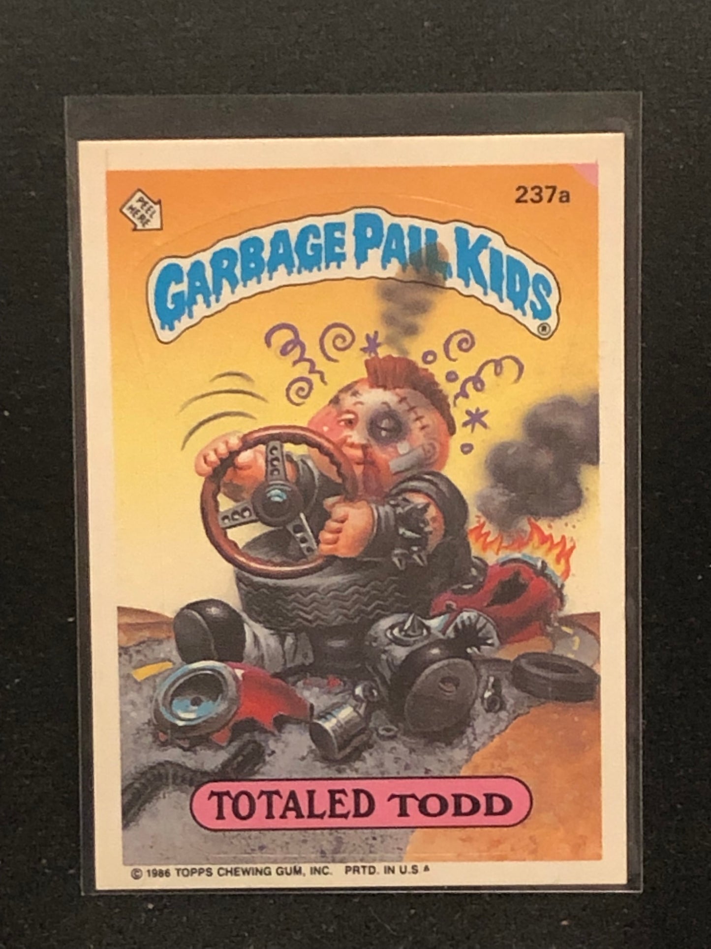 Garbage Pail Kids Original Series 6 (os6) 237a Totaled Todd