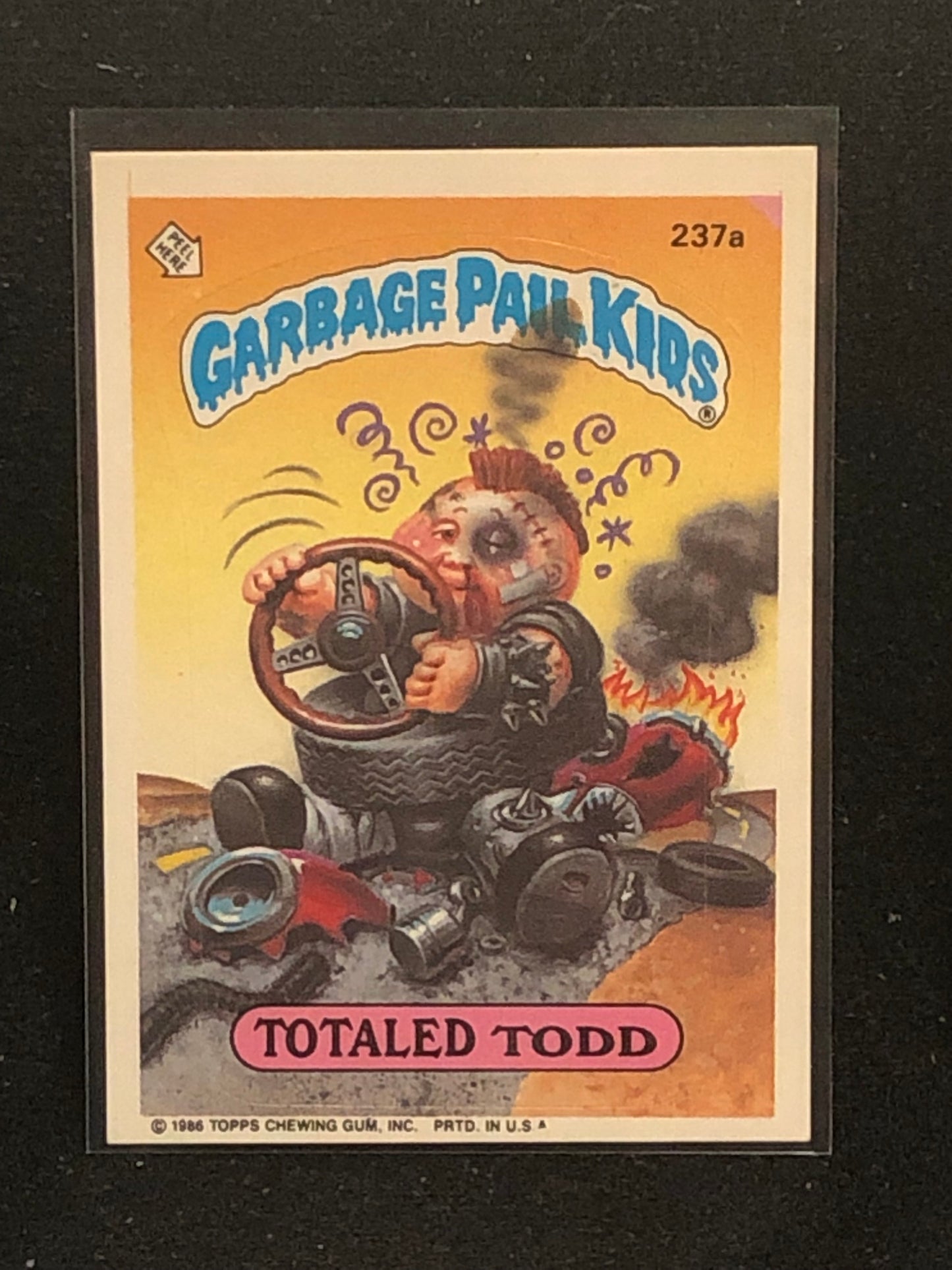 Garbage Pail Kids Original Series 6 (os6) 237a Totaled Todd