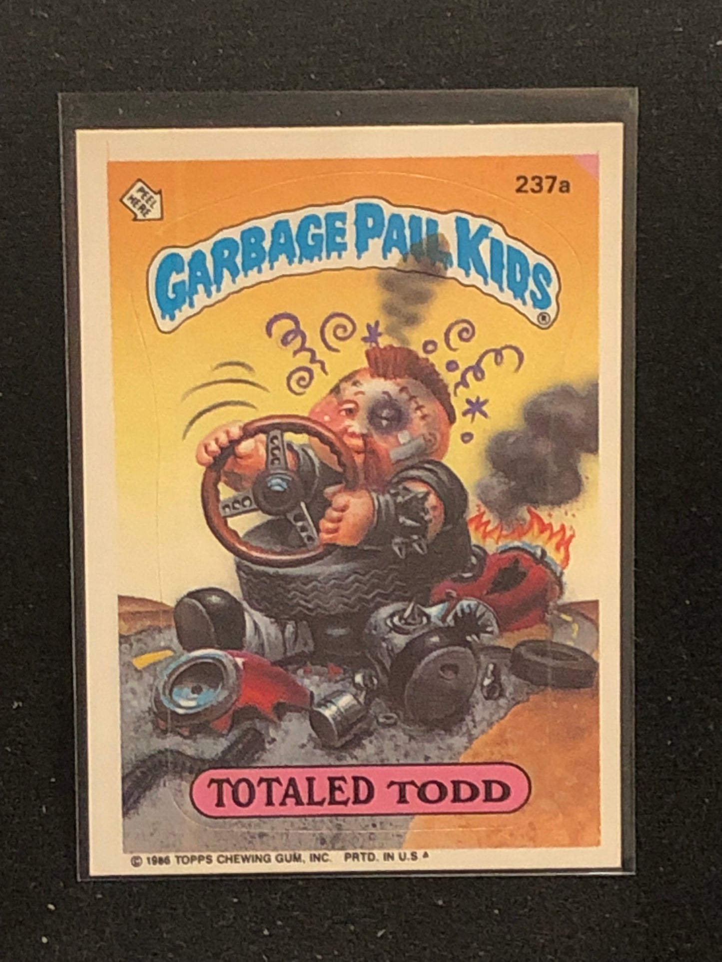 Garbage Pail Kids Original Series 6 (os6) 237a Totaled Todd