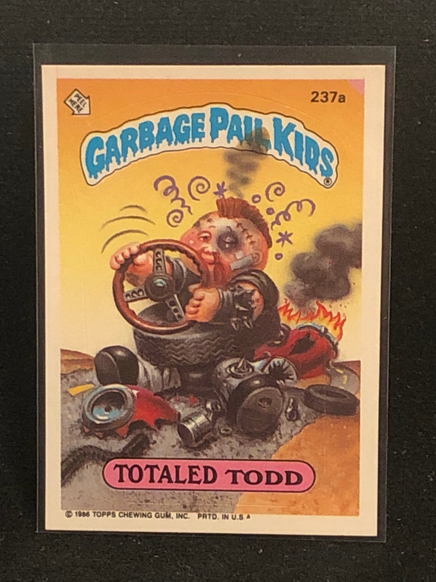 Garbage Pail Kids Original Series 6 (os6) 237a Totaled Todd