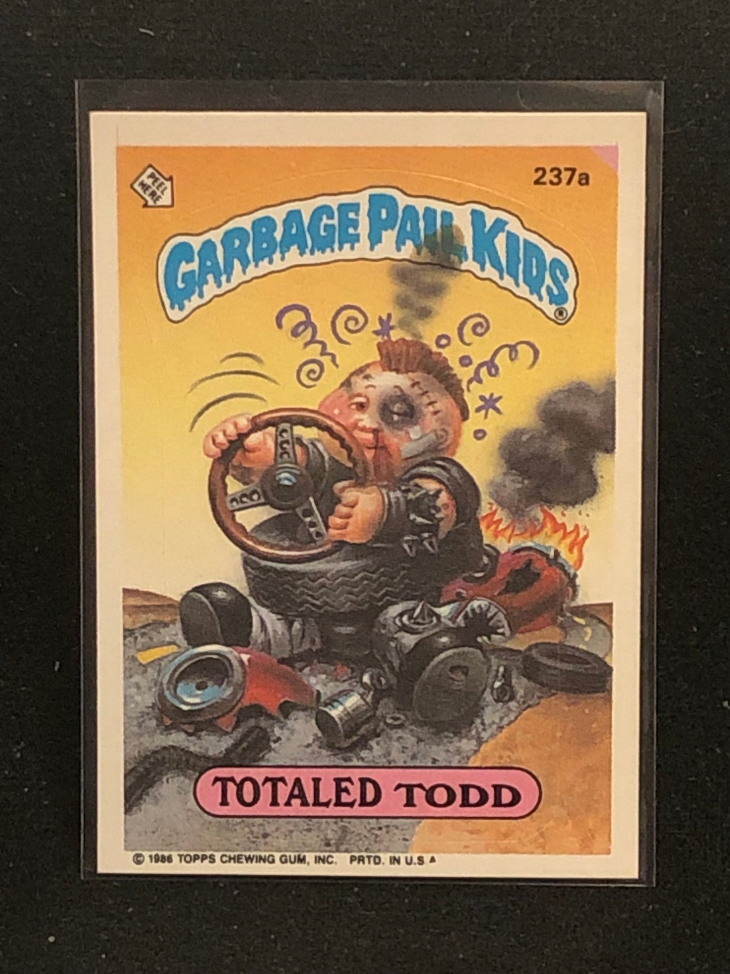 Garbage Pail Kids Original Series 6 (os6) 237a Totaled Todd