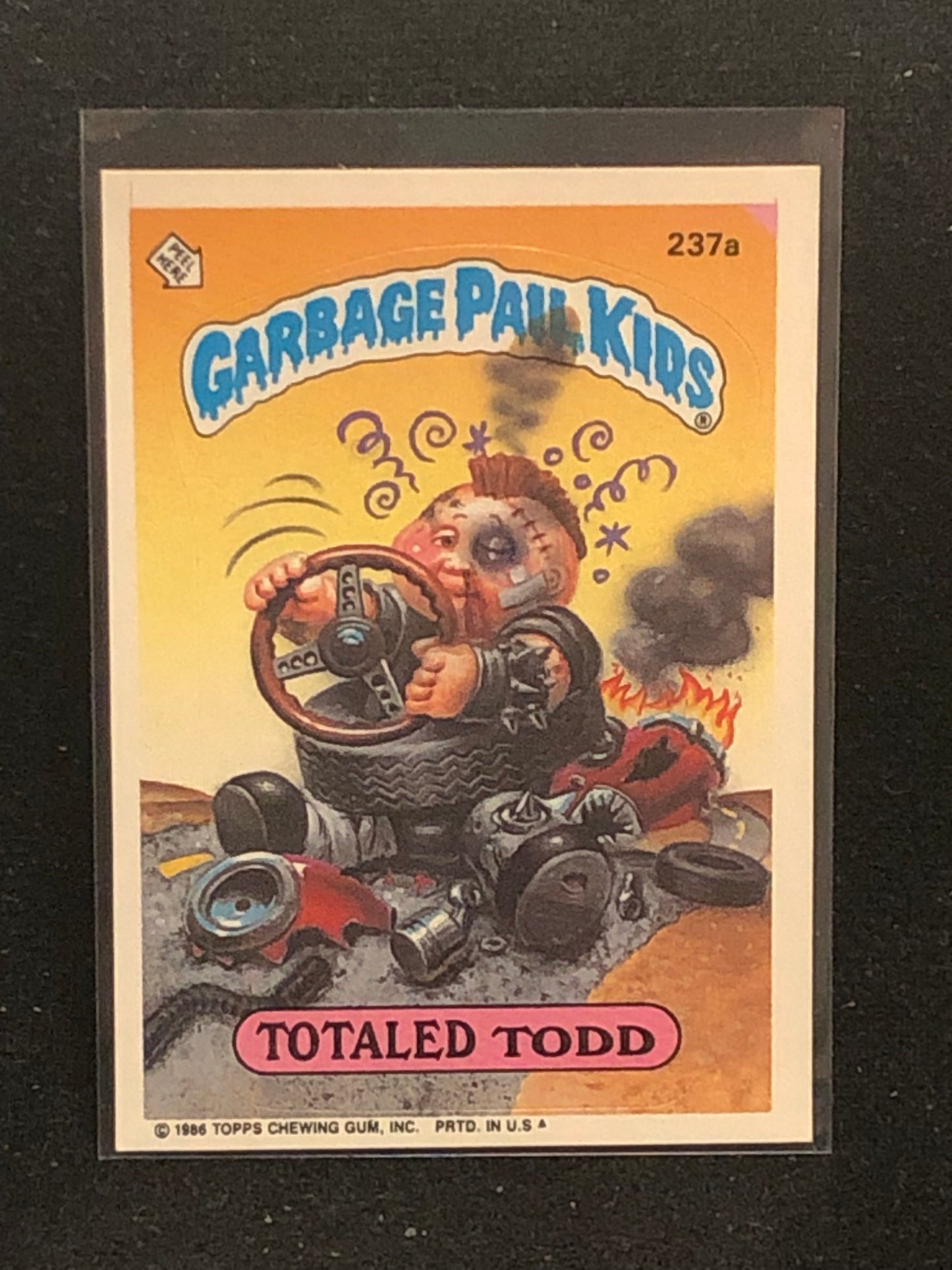 Garbage Pail Kids Original Series 6 (os6) 237a Totaled Todd