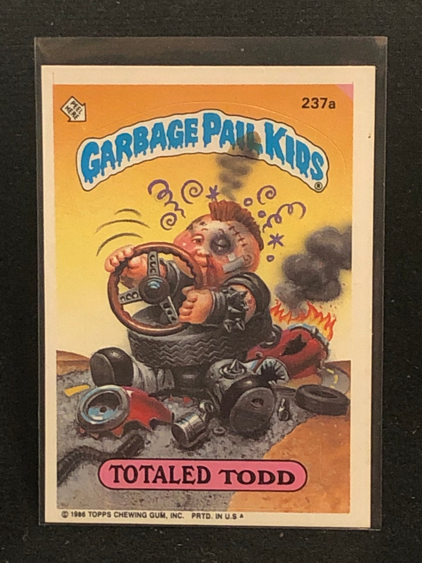 Garbage Pail Kids Original Series 6 (os6) 237a Totaled Todd