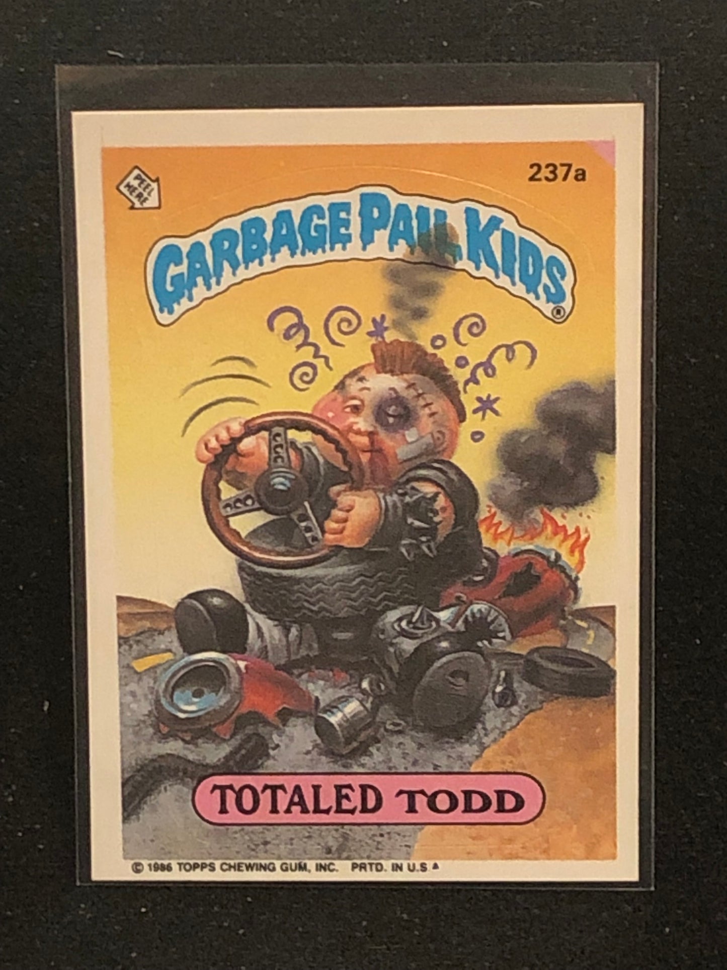 Garbage Pail Kids Original Series 6 (os6) 237a Totaled Todd