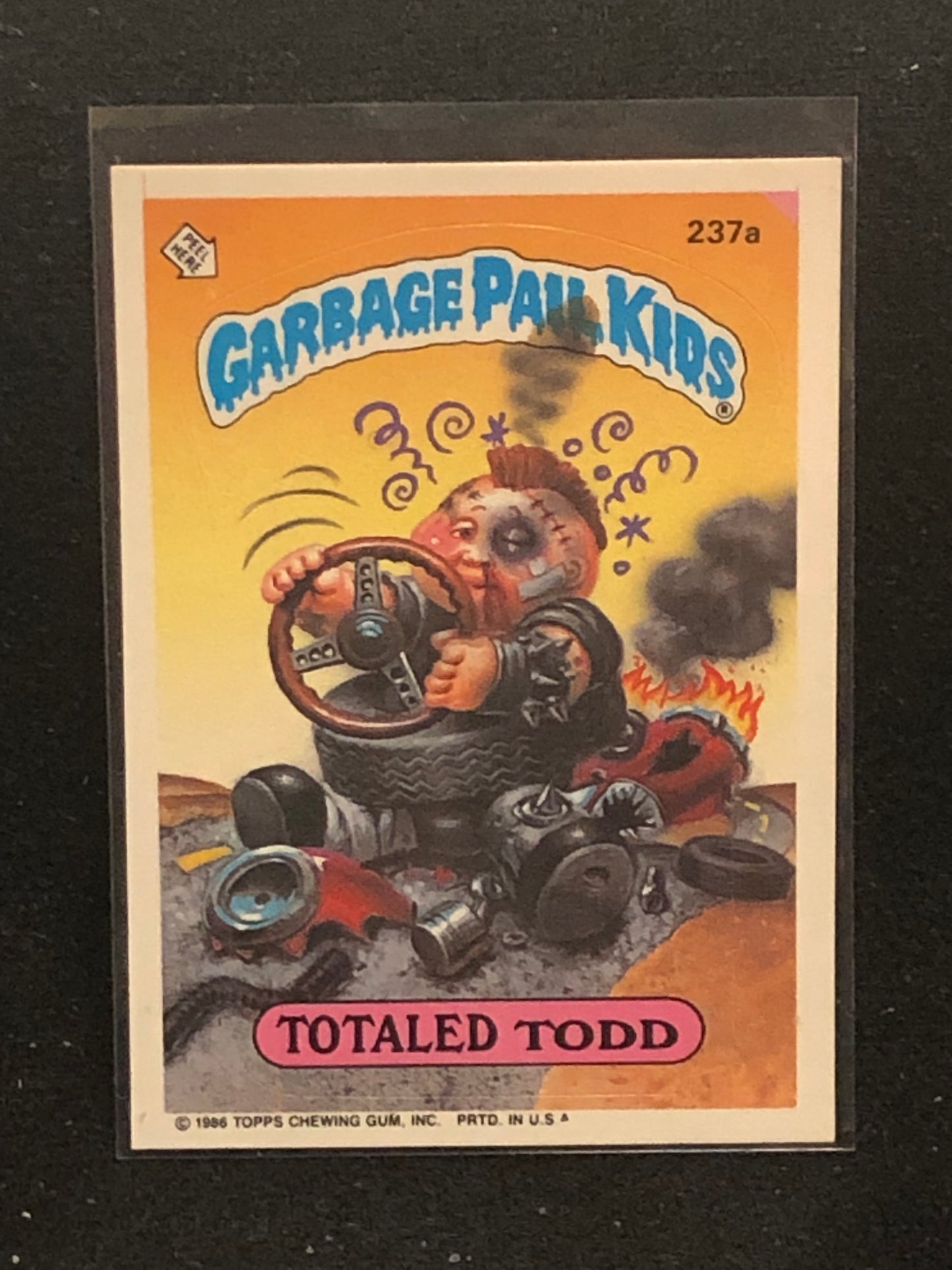 Garbage Pail Kids Original Series 6 (os6) 237a Totaled Todd