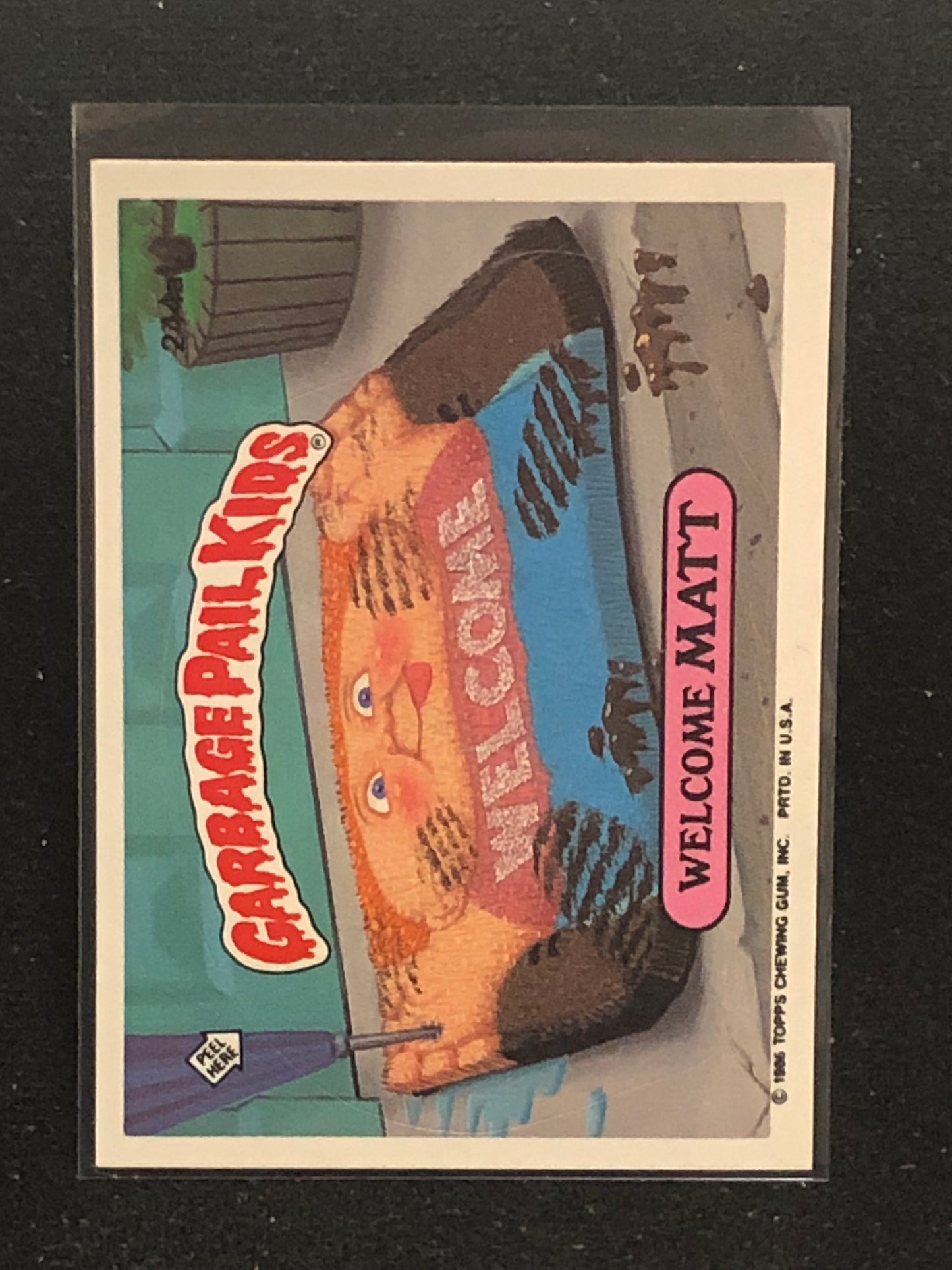 Garbage Pail Kids Original Series 6 (os6) 244a Welcome Matt