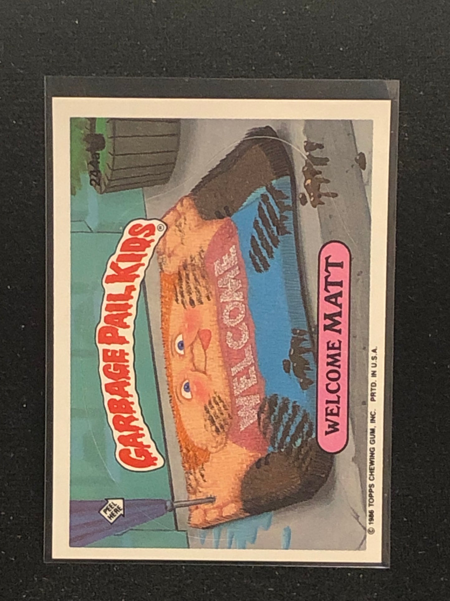 Garbage Pail Kids Original Series 6 (os6) 244a Welcome Matt