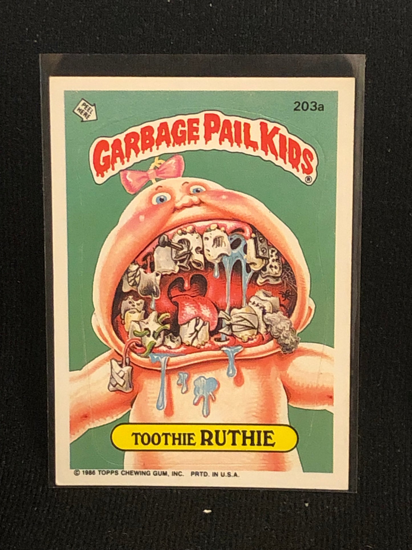 Garbage Pail Kids Original Series 5 (os5) 203a Toothie Ruthie