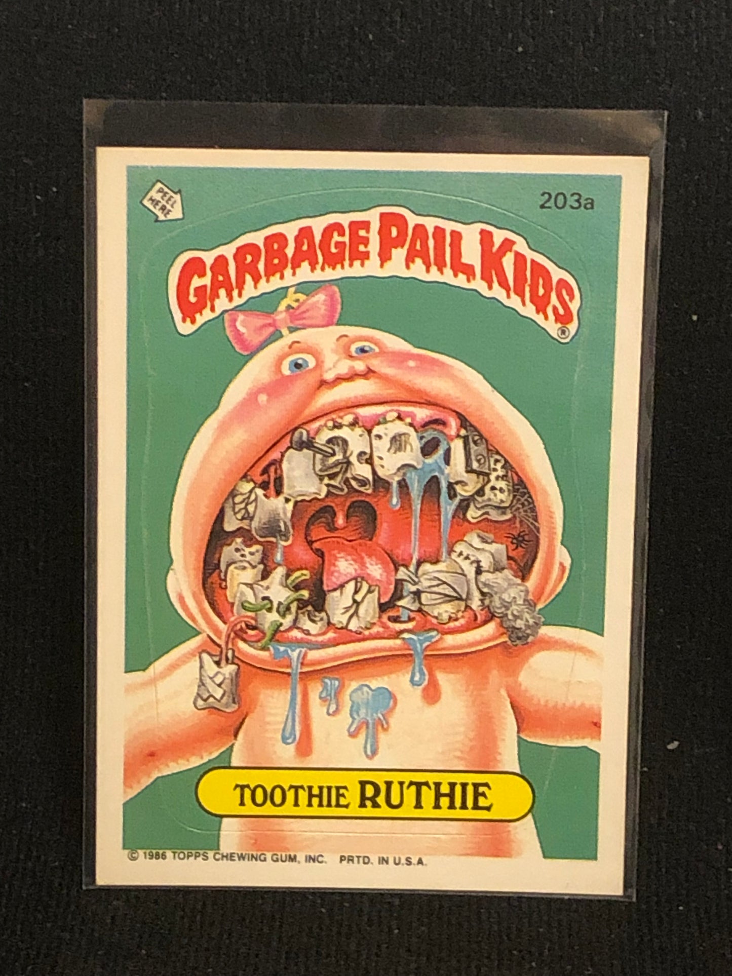 Garbage Pail Kids Original Series 5 (os5) 203a Toothie Ruthie