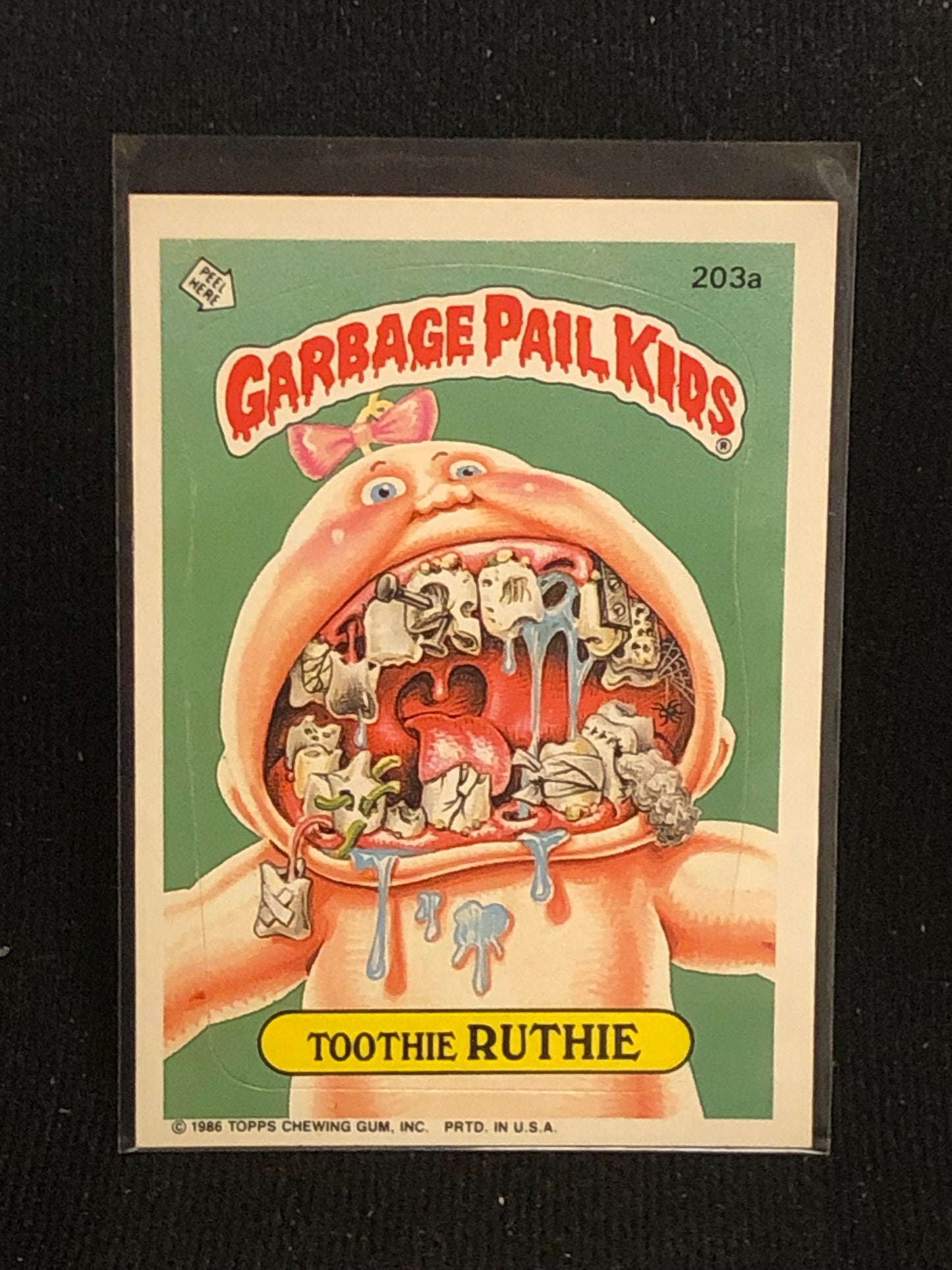 Garbage Pail Kids Original Series 5 (os5) 203a Toothie Ruthie