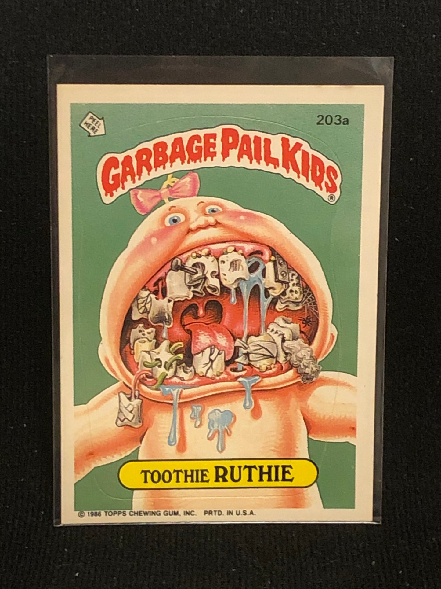 Garbage Pail Kids Original Series 5 (os5) 203a Toothie Ruthie