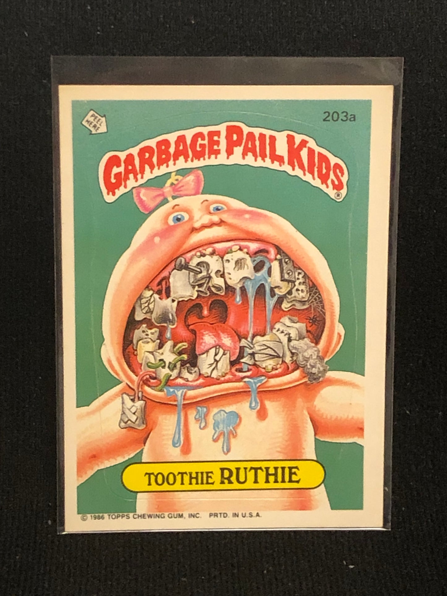 Garbage Pail Kids Original Series 5 (os5) 203a Toothie Ruthie