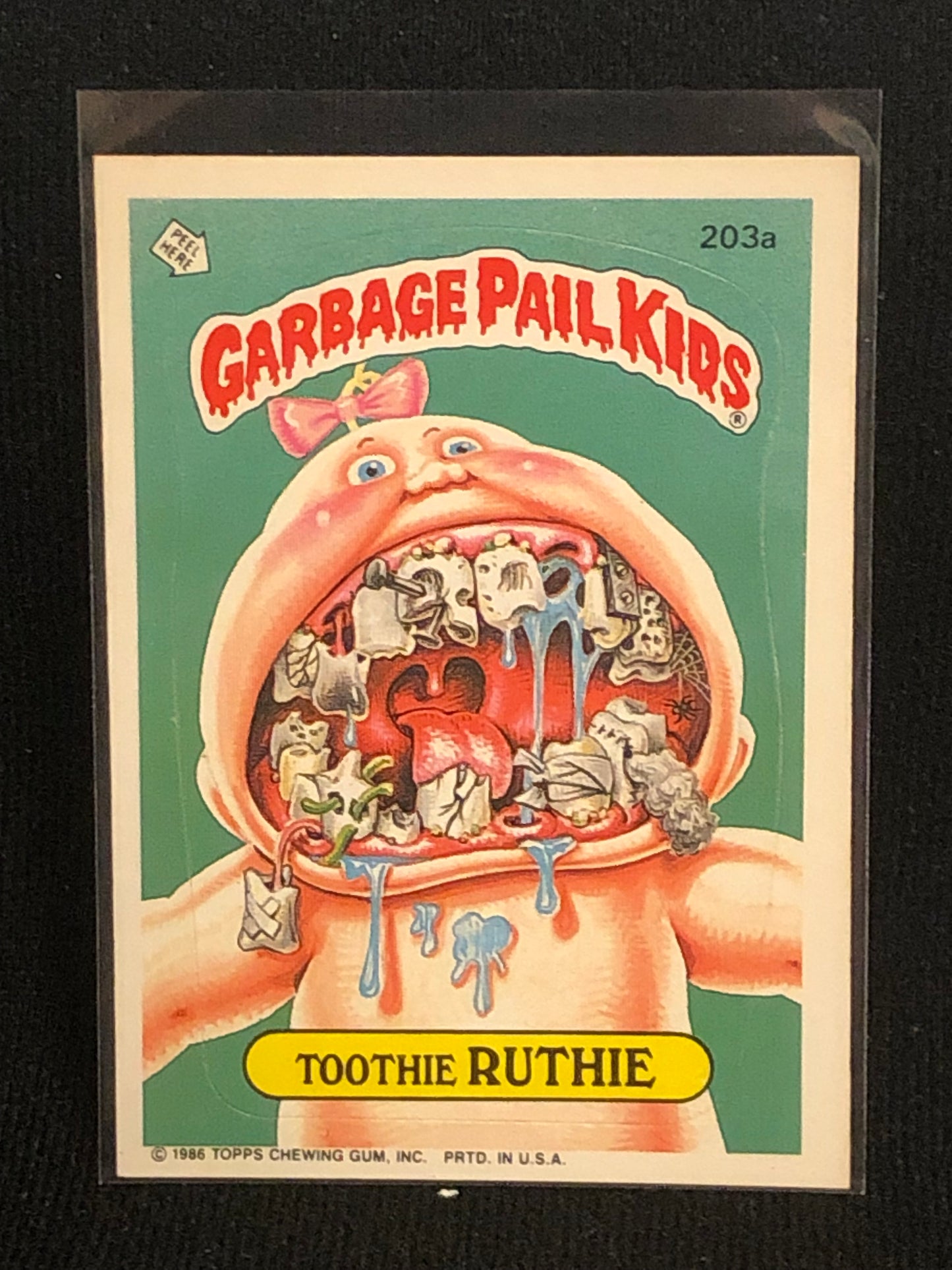 Garbage Pail Kids Original Series 5 (os5) 203a Toothie Ruthie